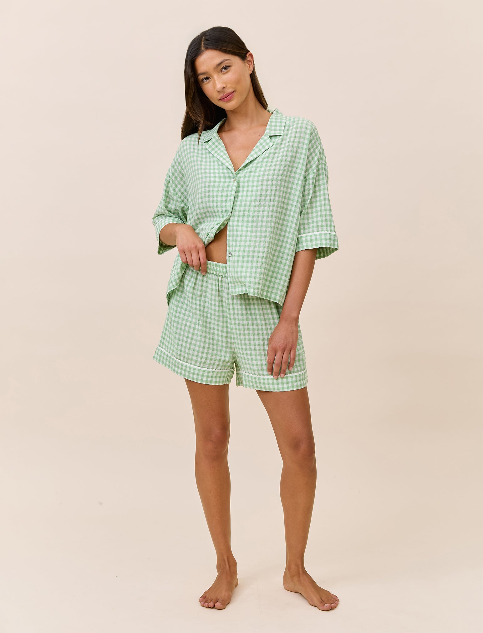Seersucker Gingham Boxer PJ