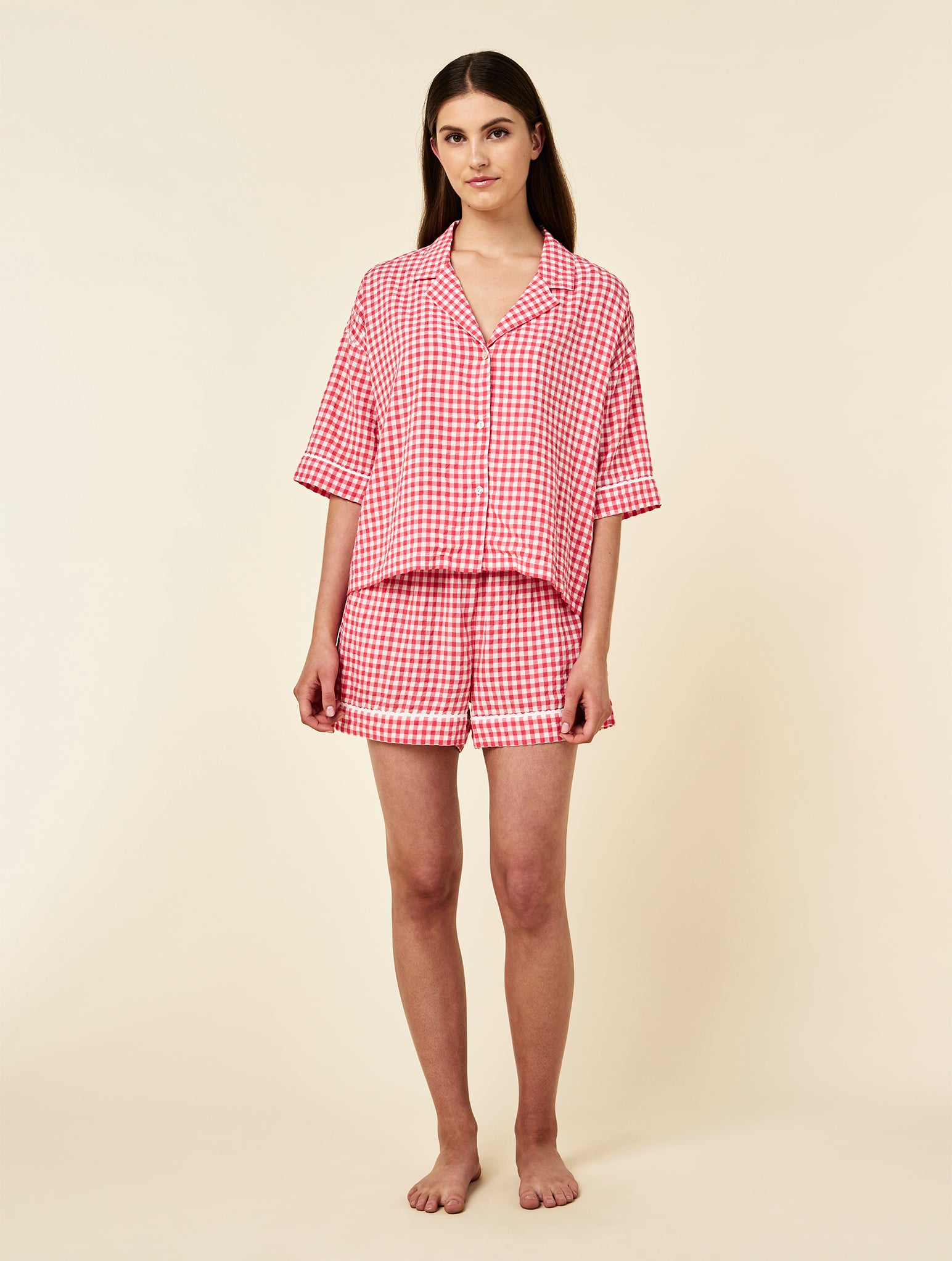 Seersucker Gingham Boxer PJ