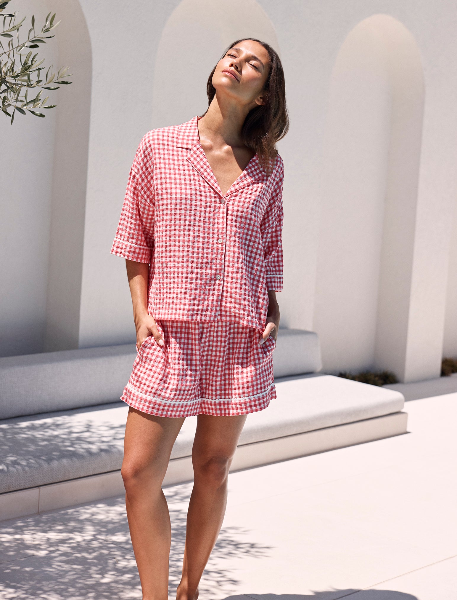 Seersucker Gingham Boxer PJ