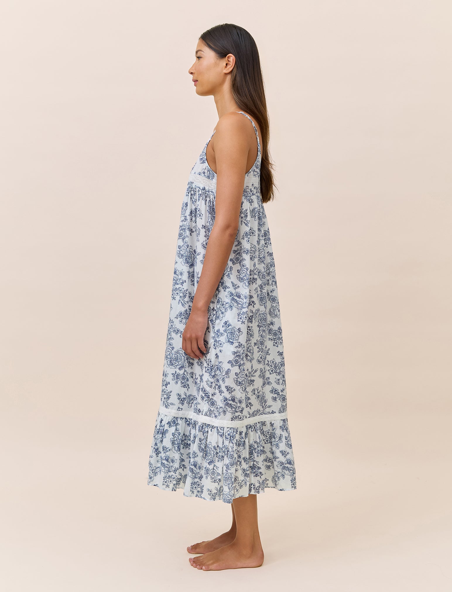 Nostalgia Strappy Lace Trim Nightie