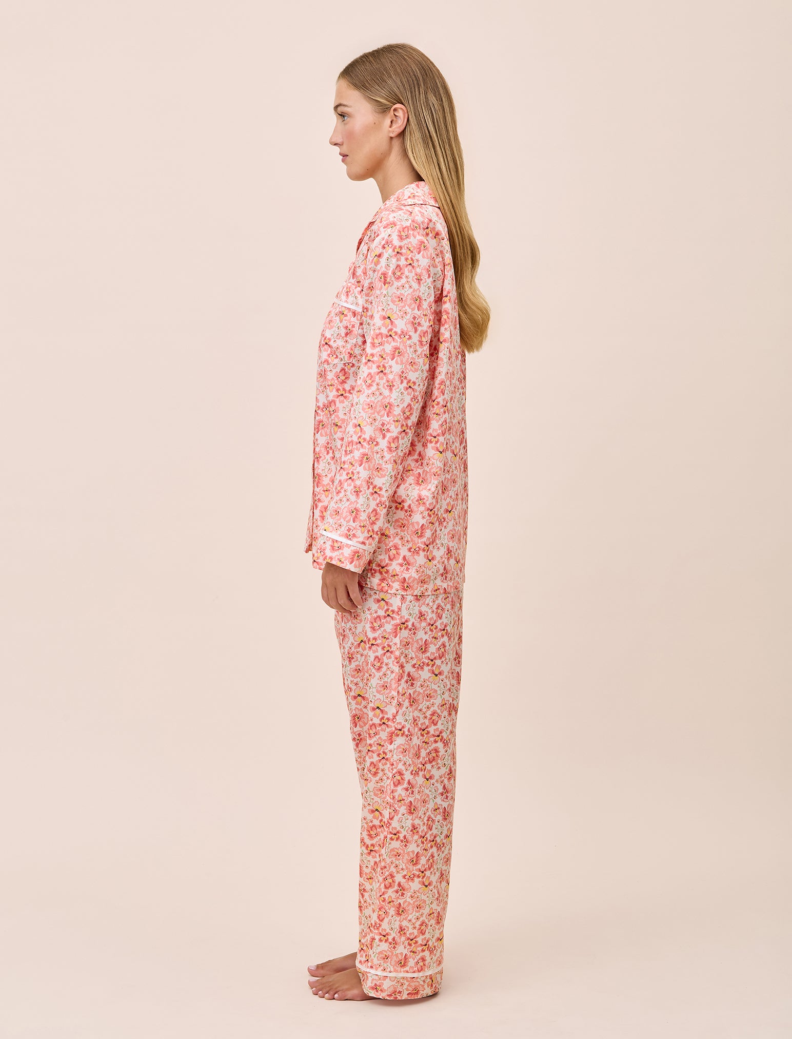 Molly Sims Cotton PJ Set & Eye Mask