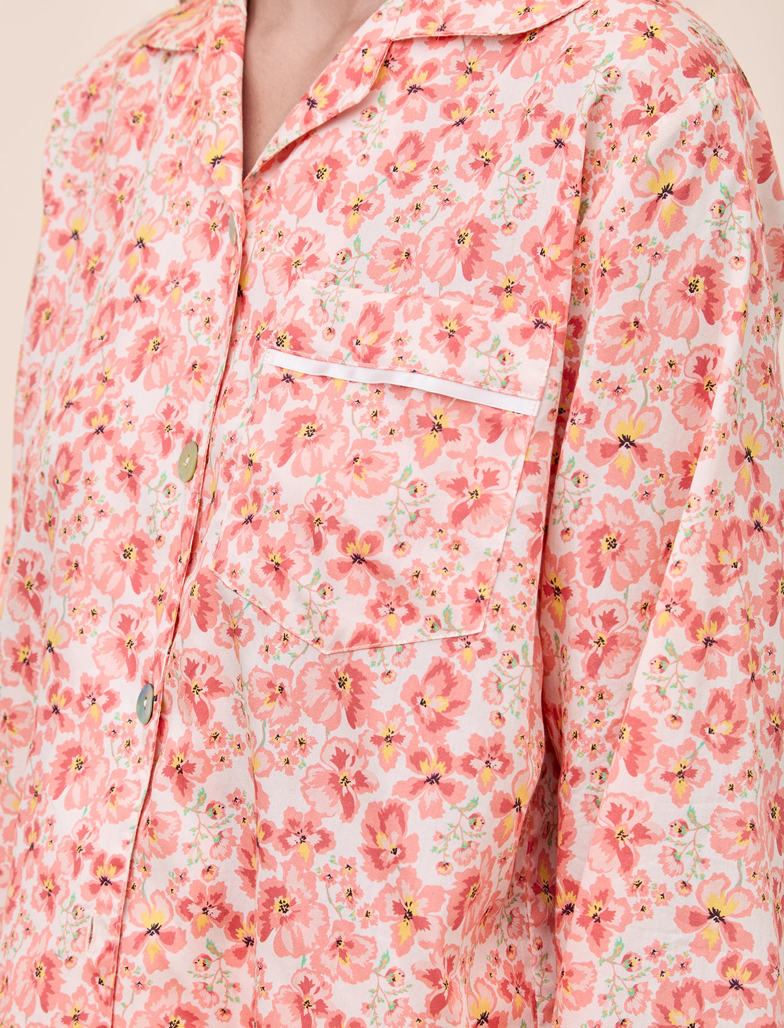 Molly Sims Cotton PJ Set & Eye Mask