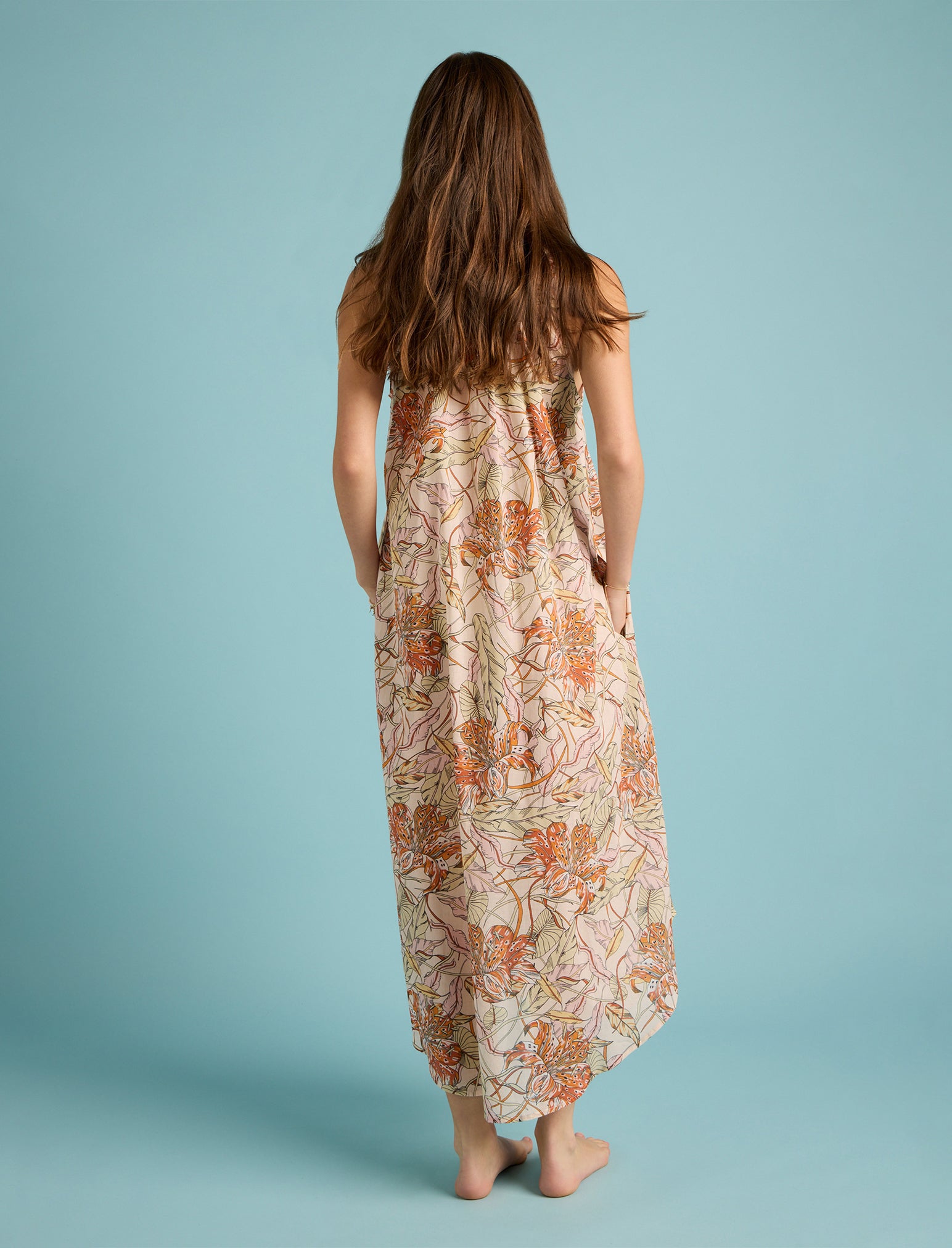 Karen Walker Lilies Panel Front Maxi Nightie