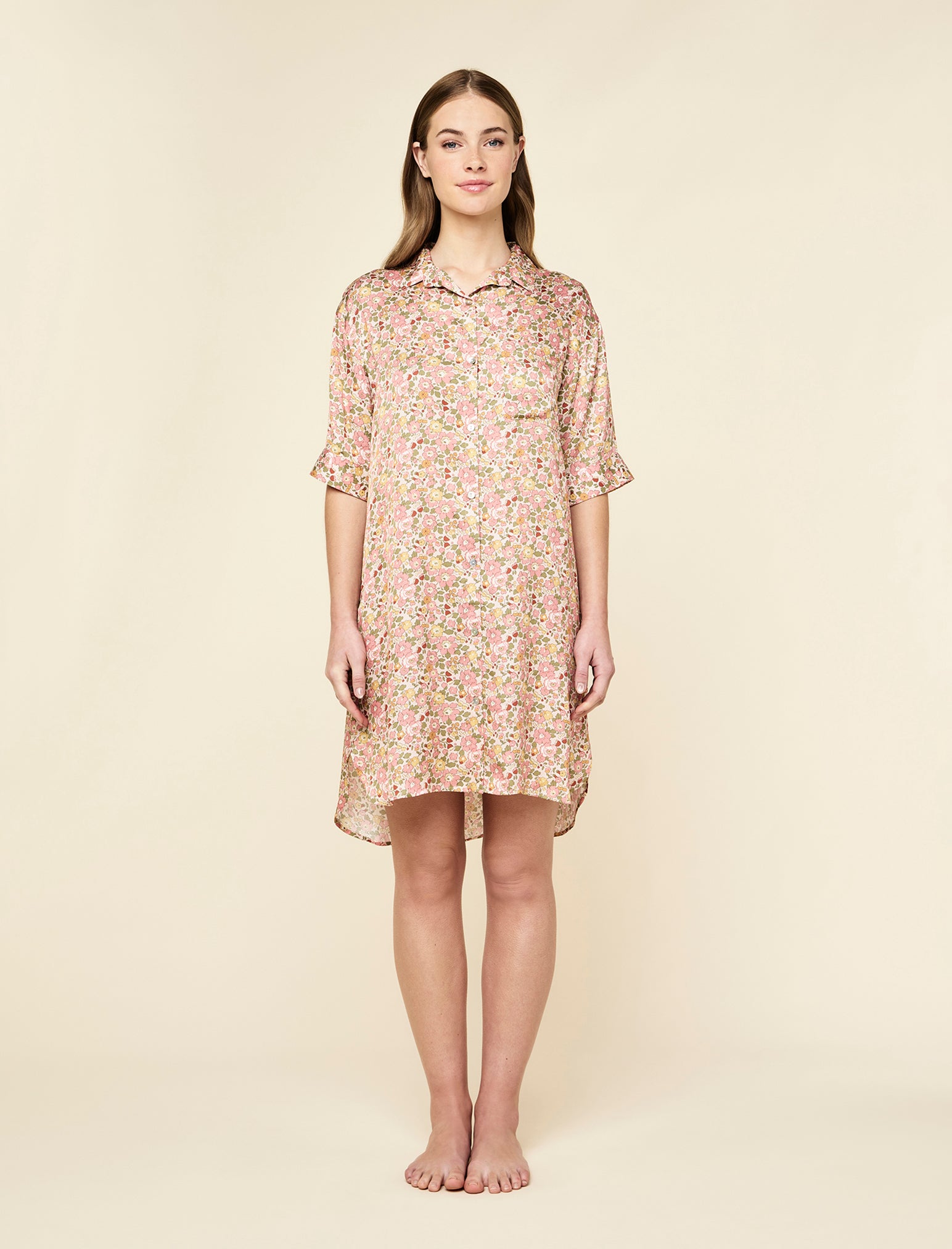 Betsy Fields Satin Nightshirt
