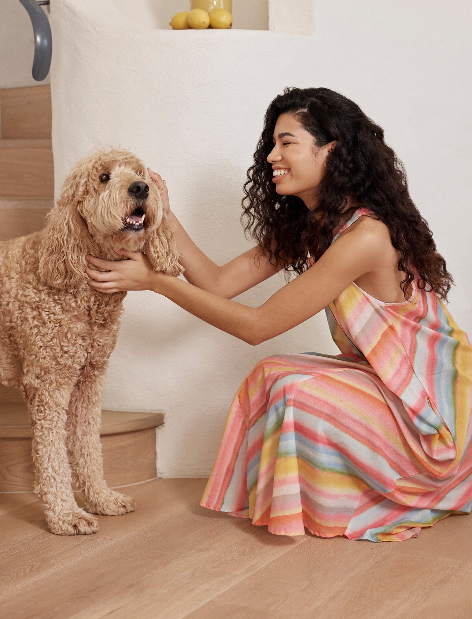 Sophie Stripe Panel Front Maxi Nightie