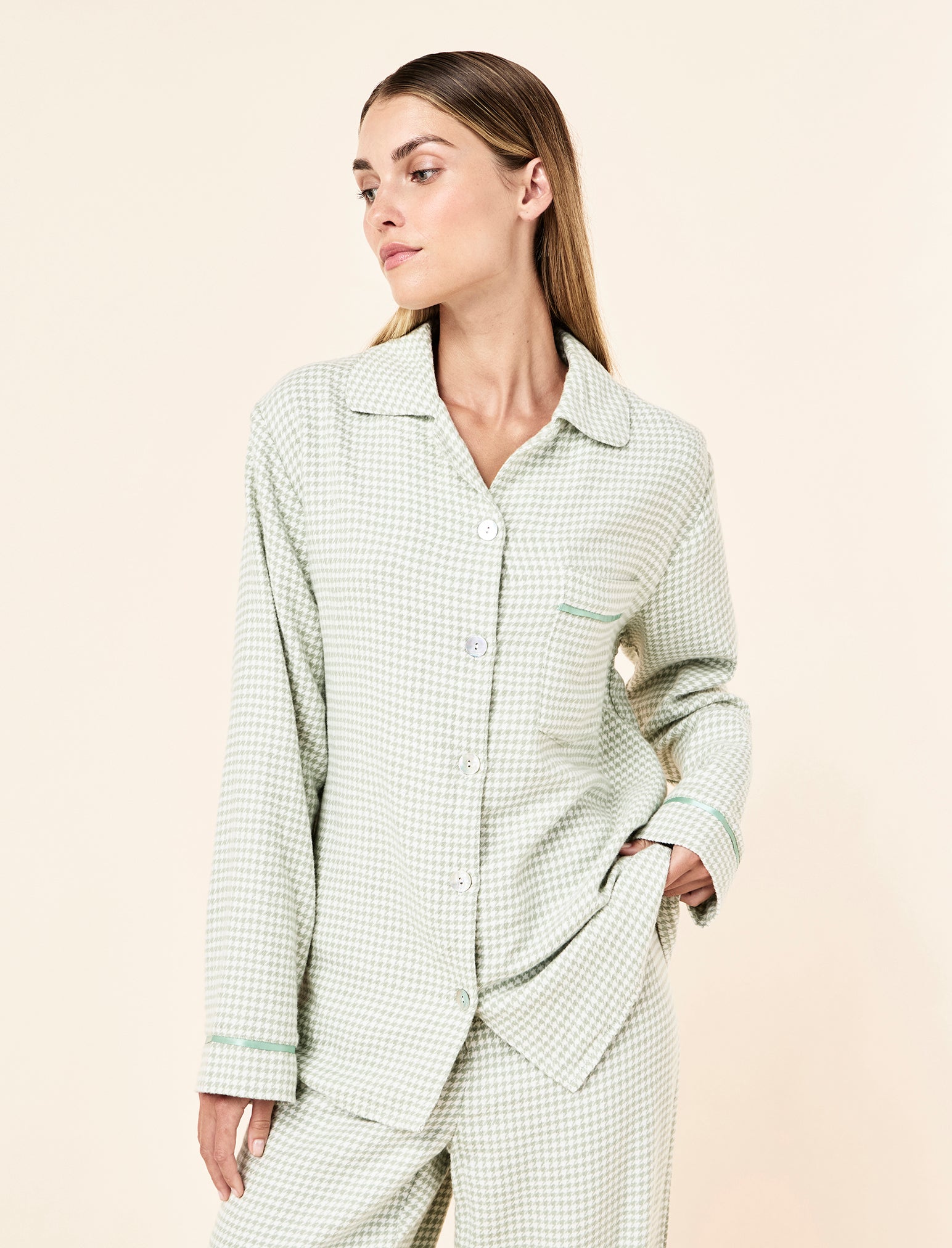 Houndstooth Cosy Full Length PJ Set