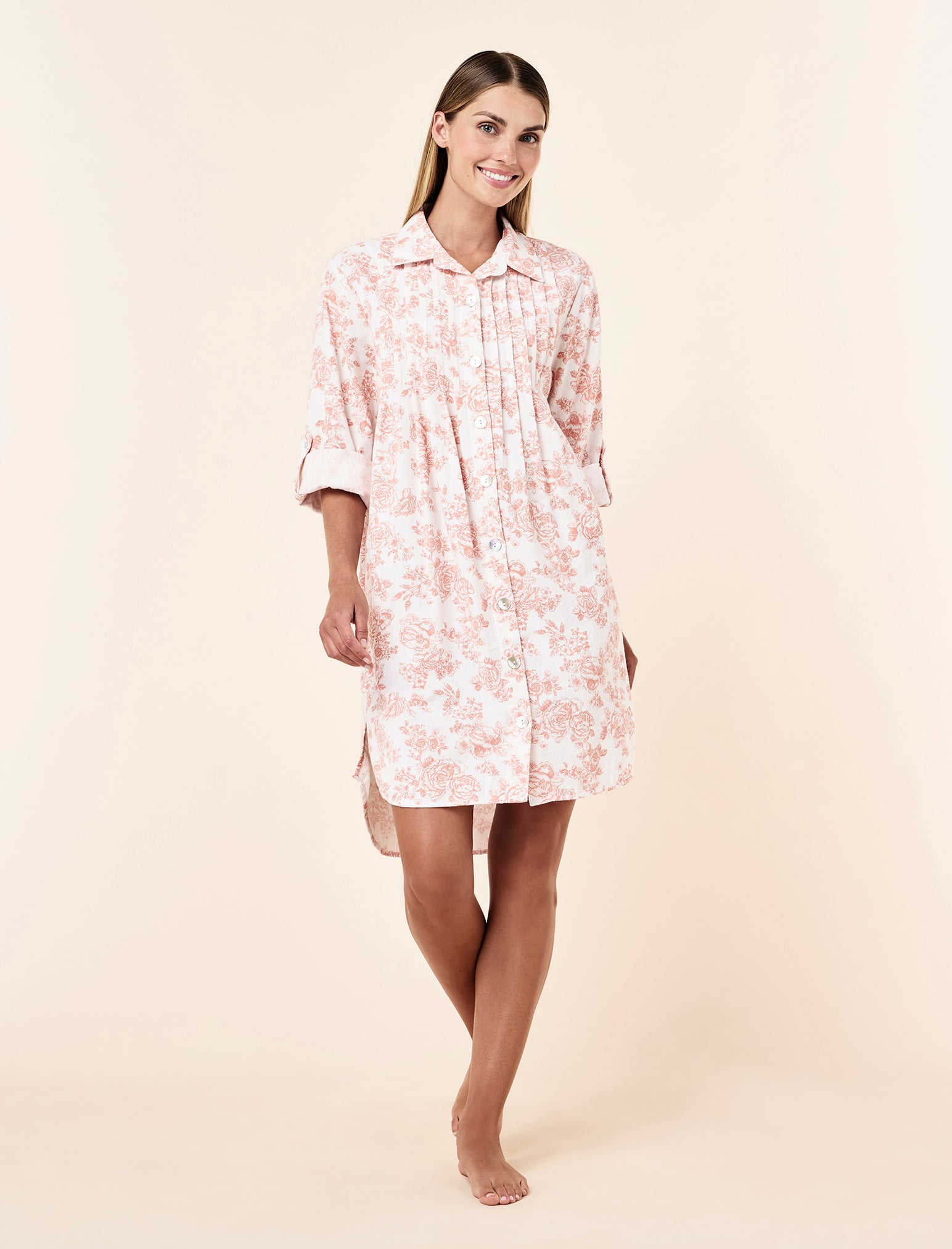 Nostalgia Cosy Pleat Front Nightie