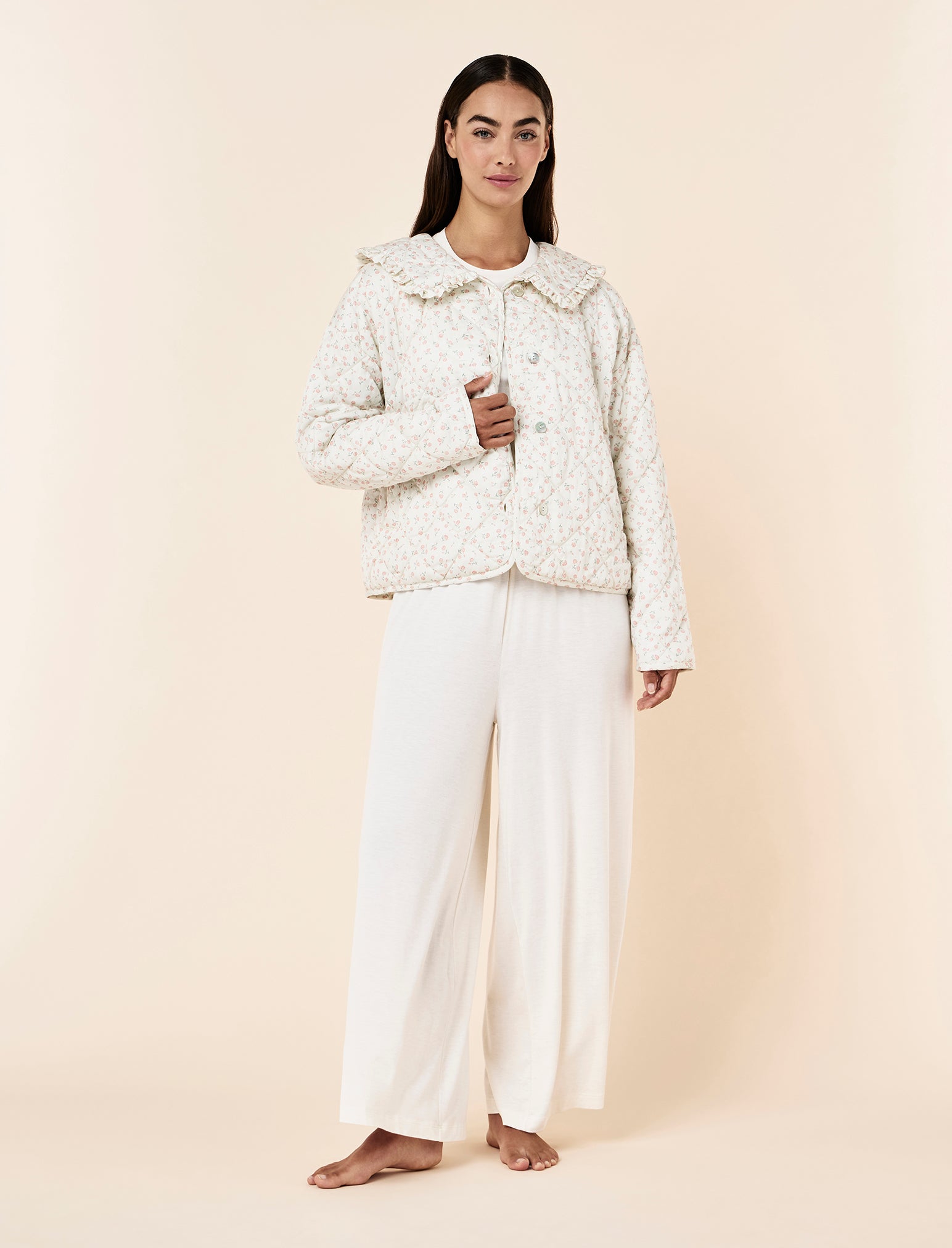 Rosette Floral Bed Jacket