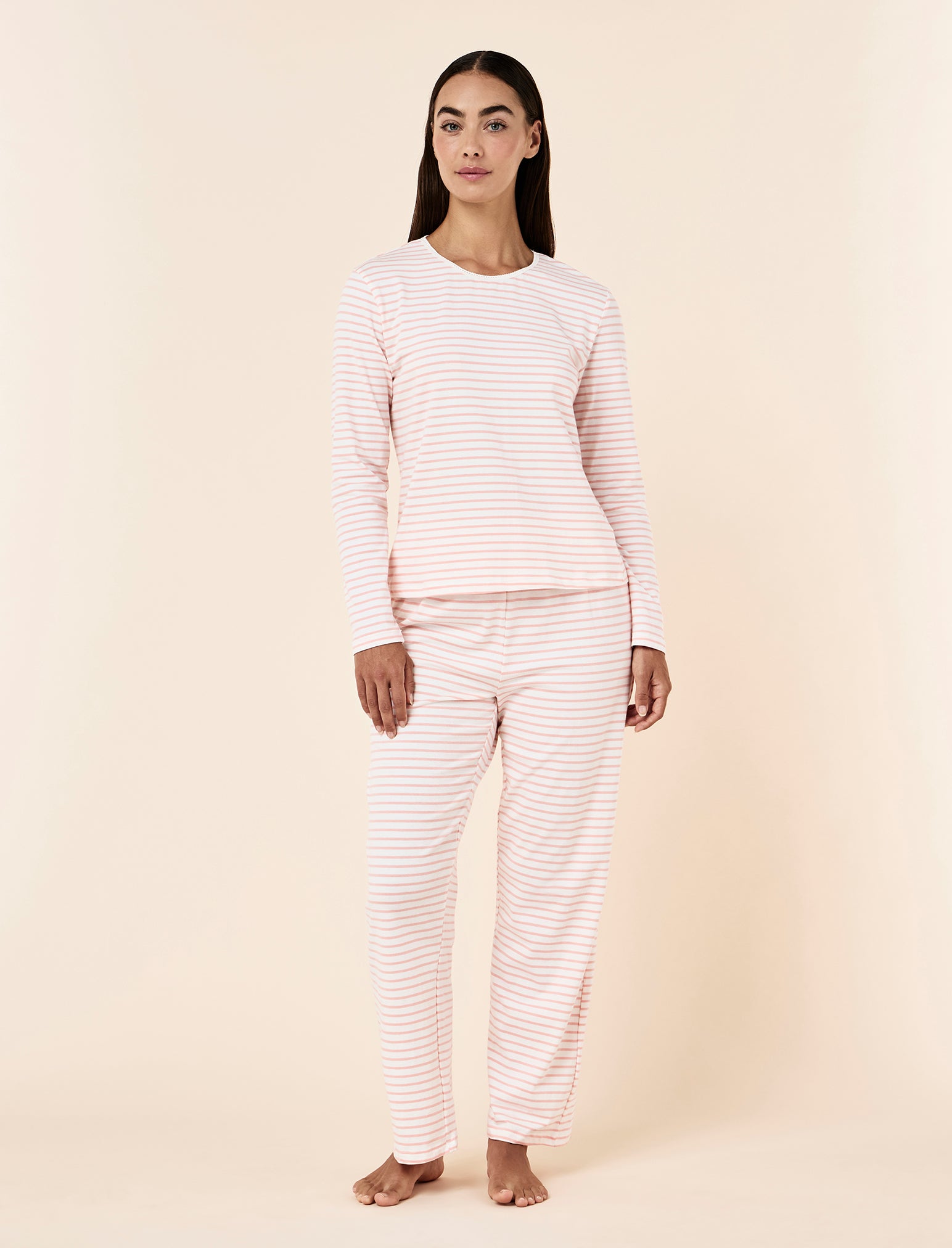 Soft Organic Cotton Knit Long Sleeve Top