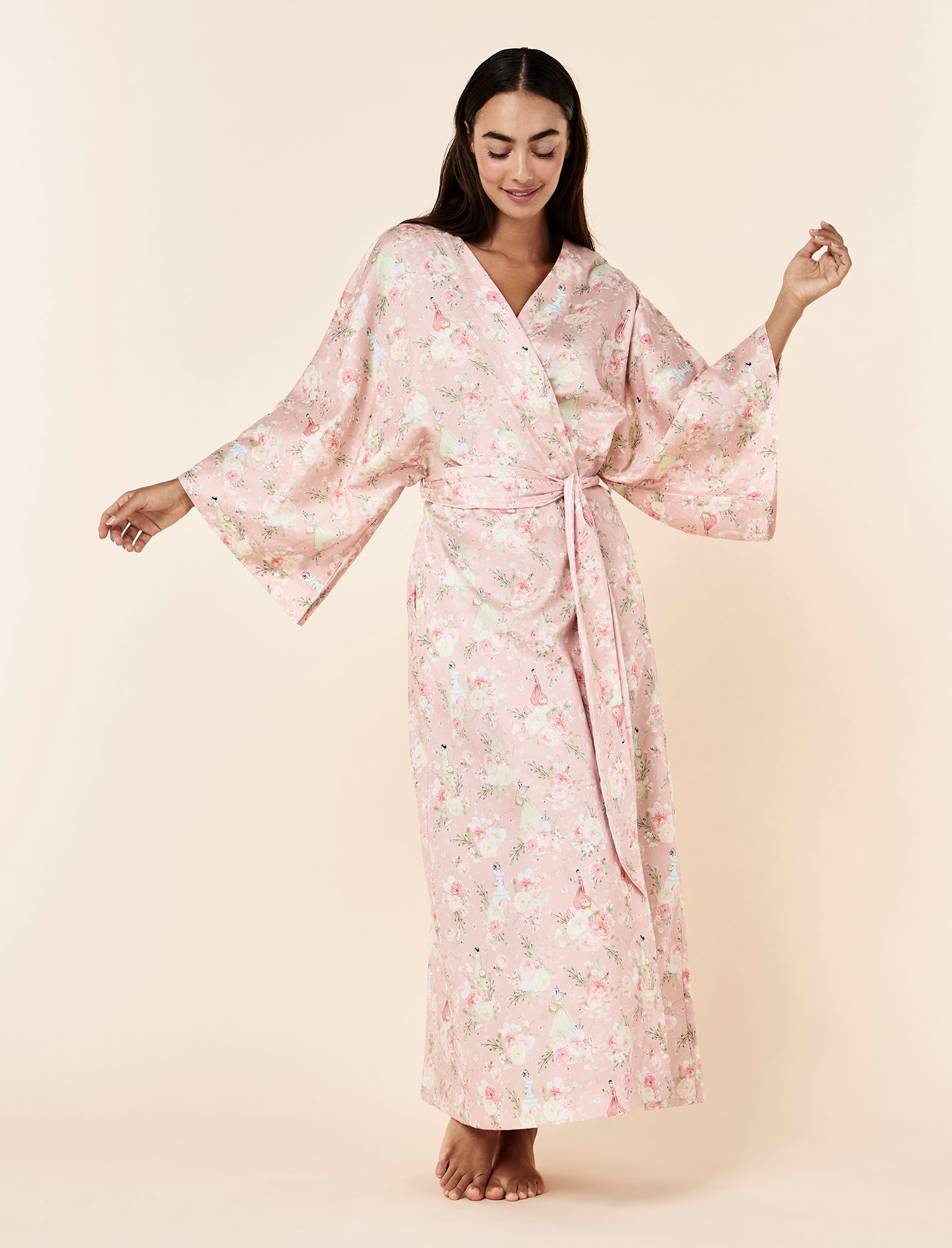 Blush Baskets Maxi Kimono Robe