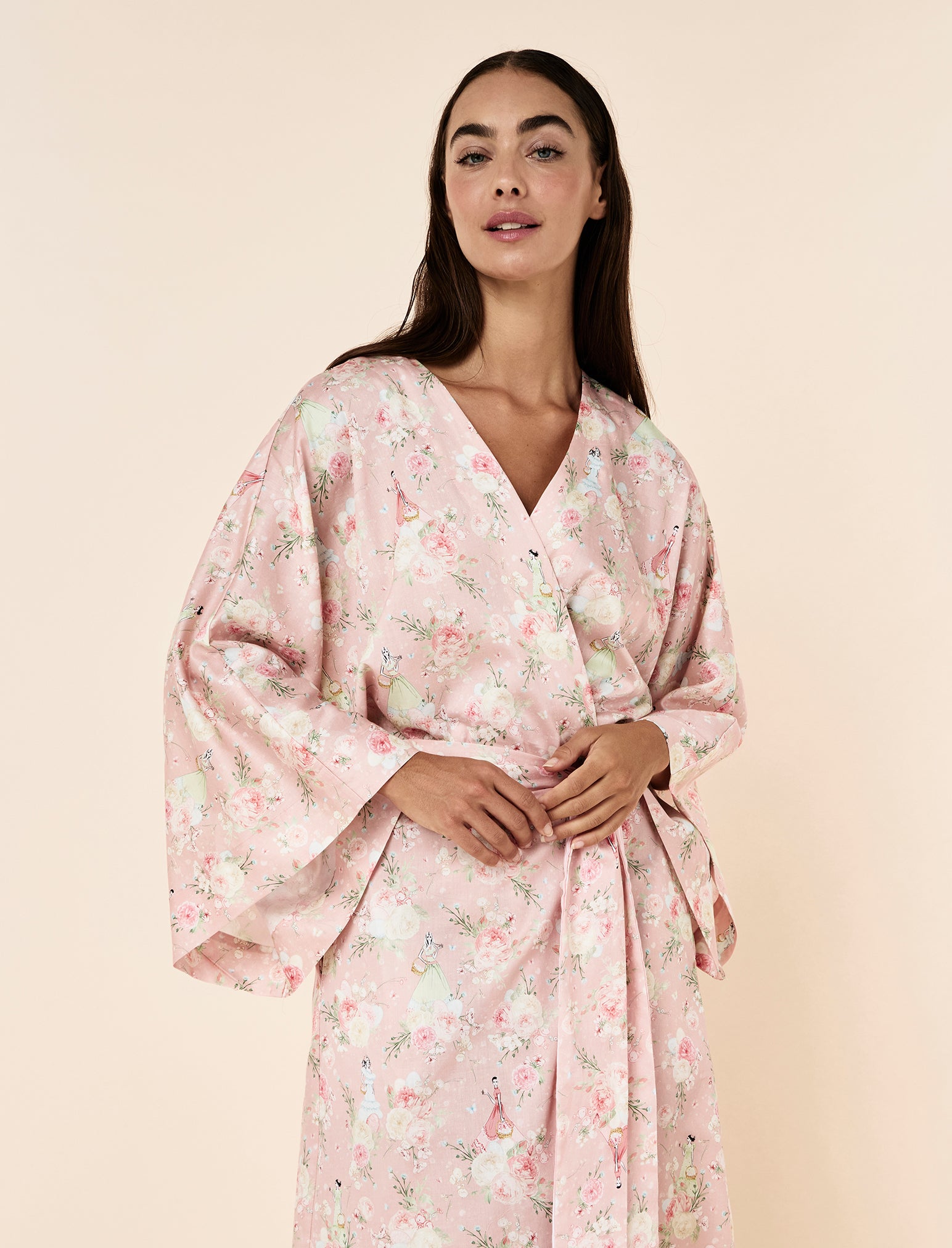 Blush Baskets Maxi Kimono Robe