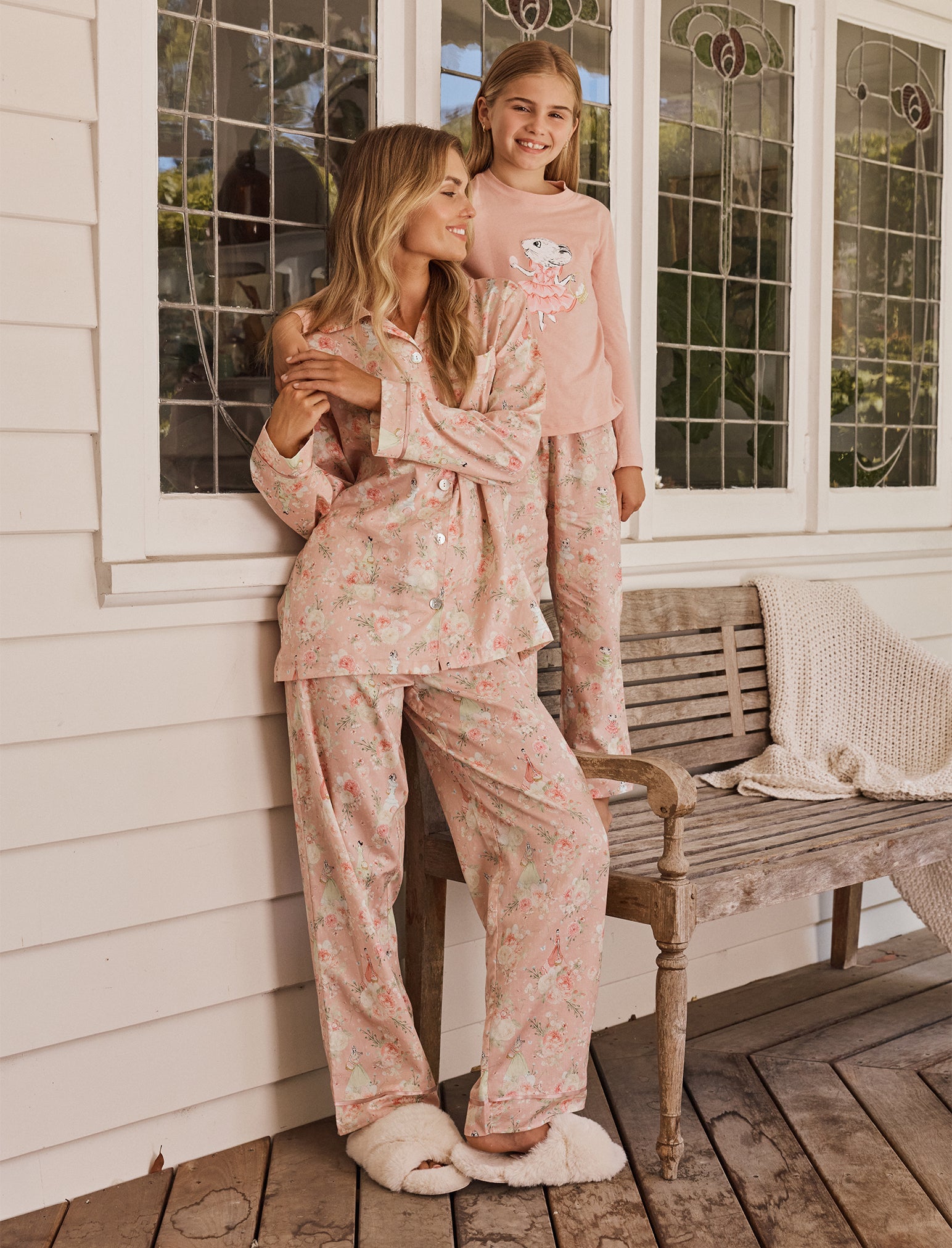 Blush Baskets Full Length PJ Set
