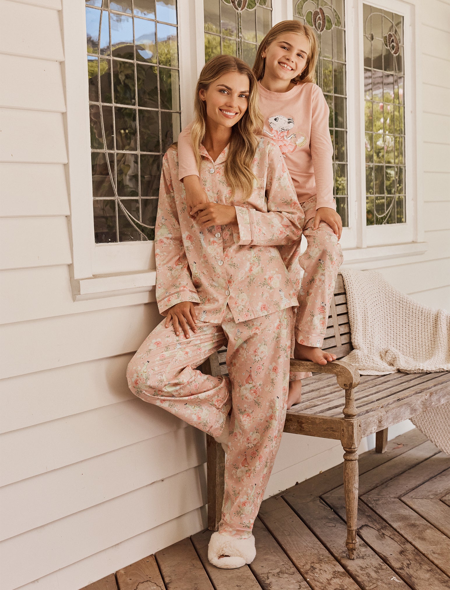 Blush Baskets Full Length PJ Set