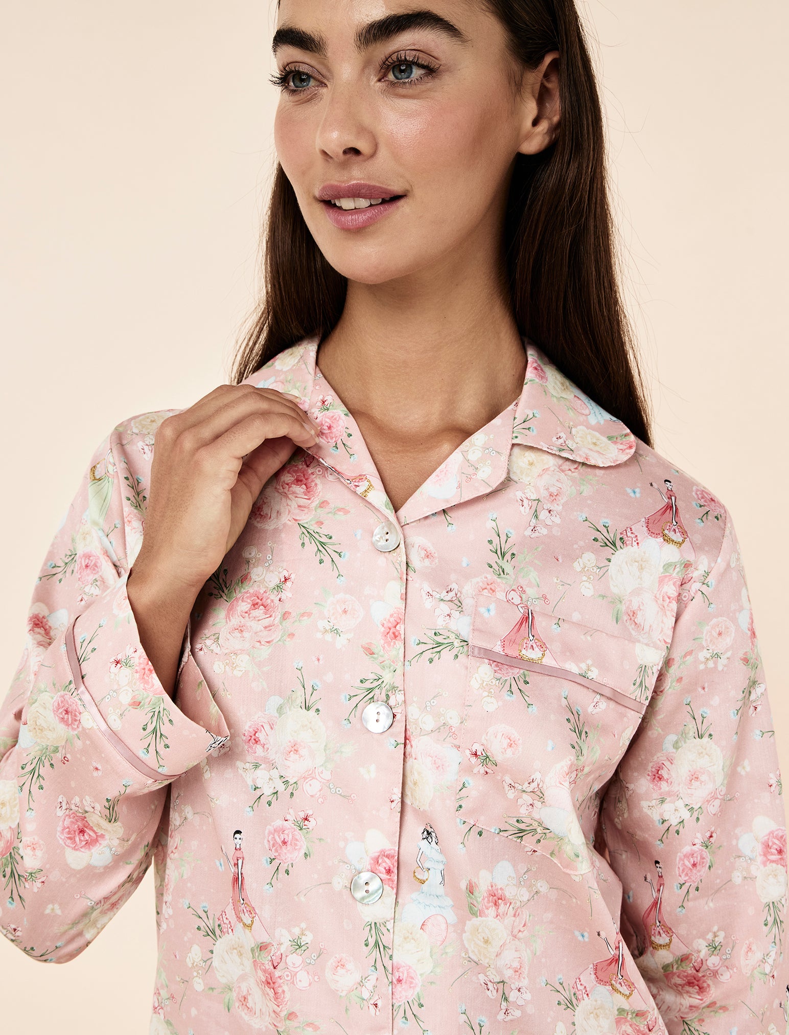 Blush Baskets Full Length PJ Set
