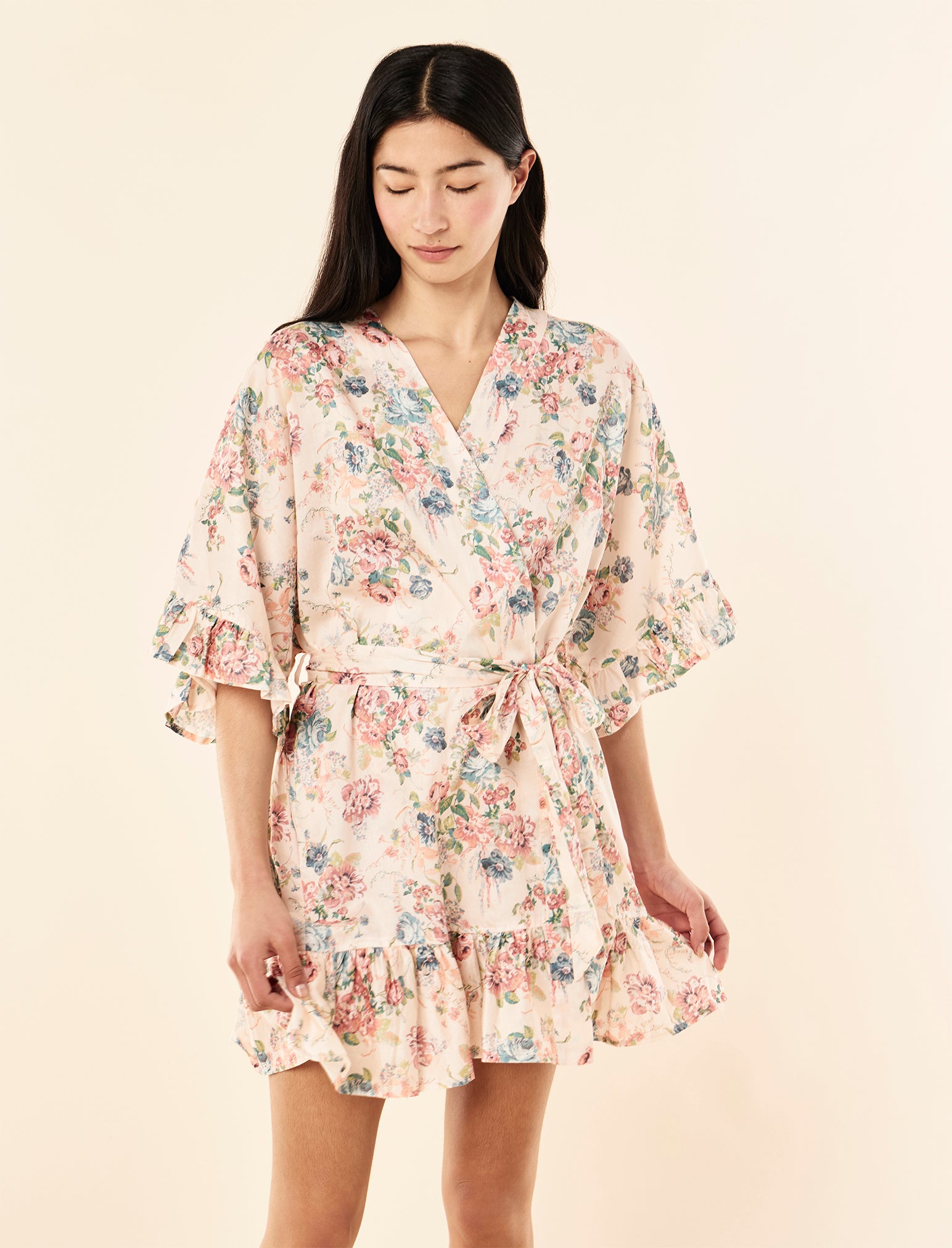 Elise Midi Frill Robe