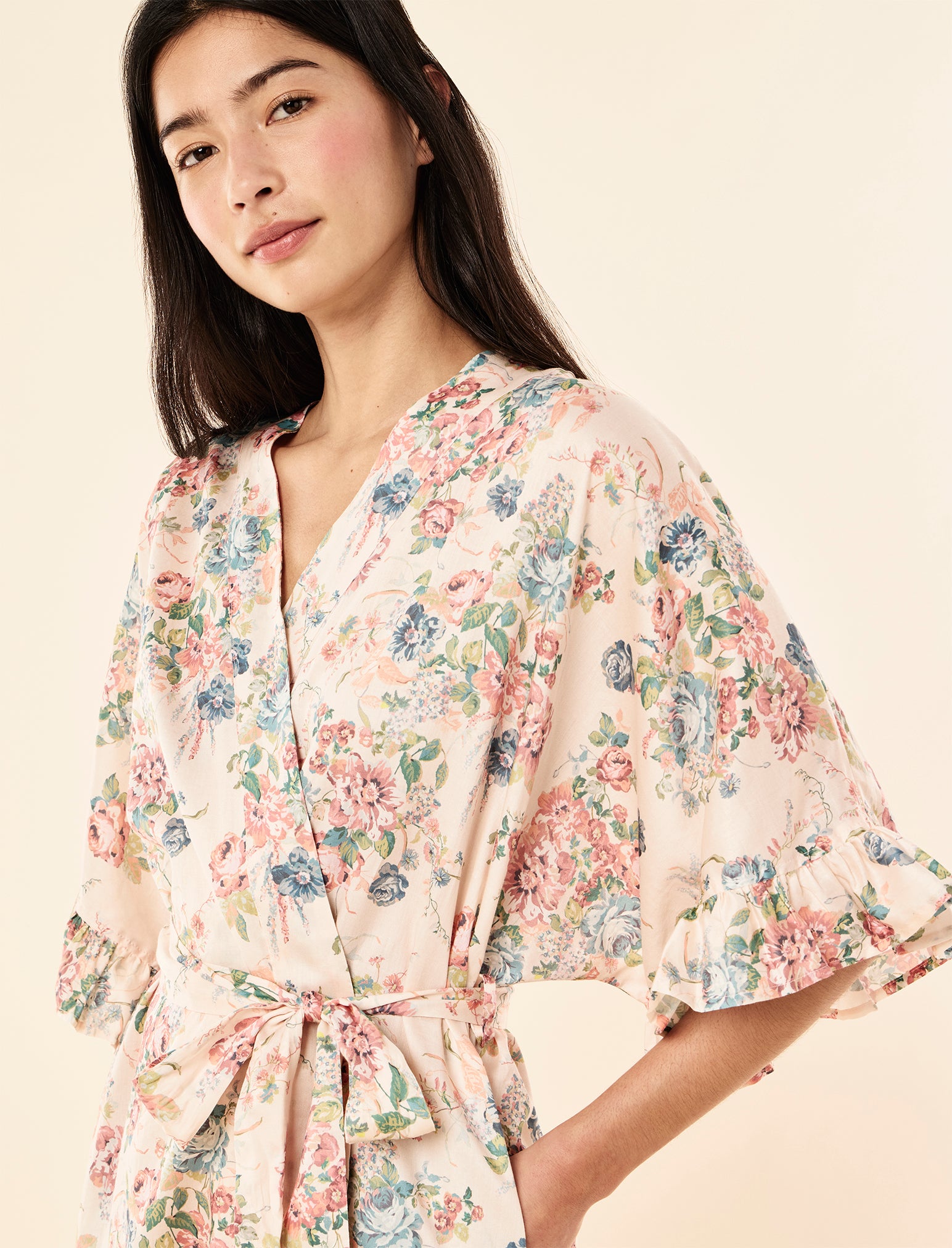Elise Midi Frill Robe