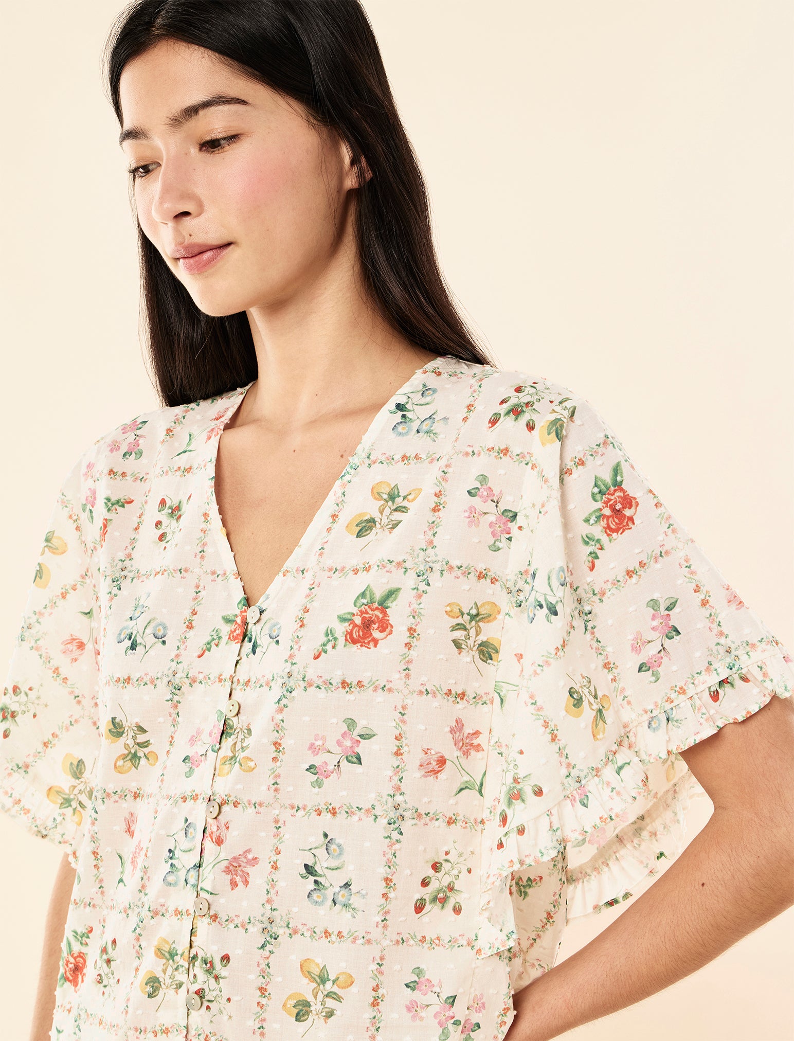 Evie Frill Short Sleeve Top