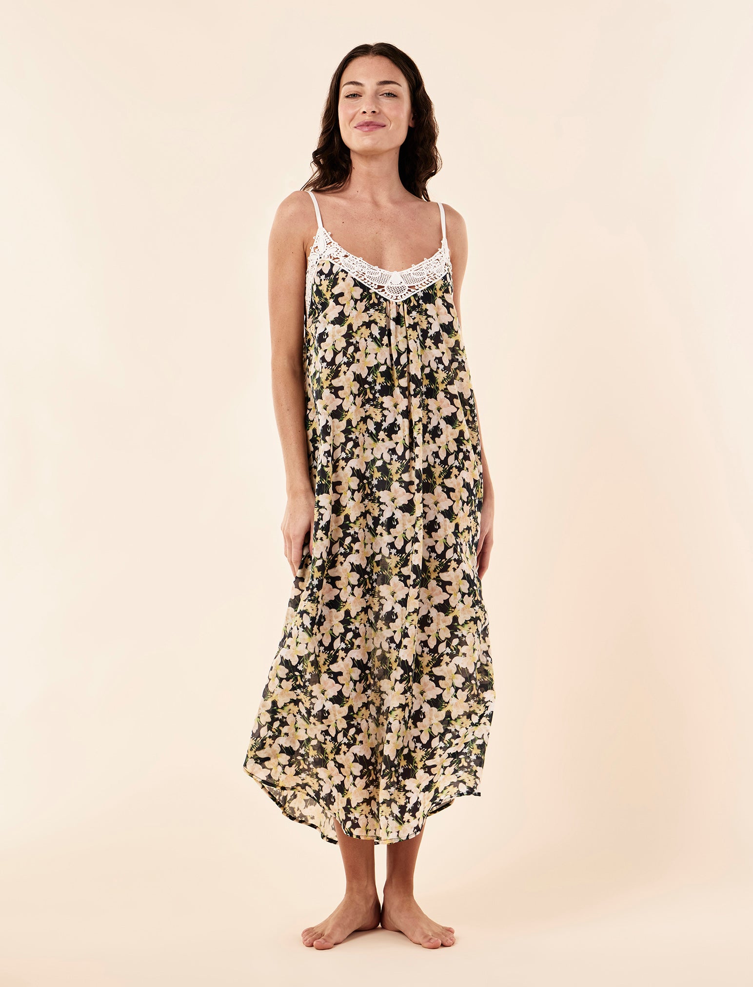 Serena Lace Front Maxi Nightie