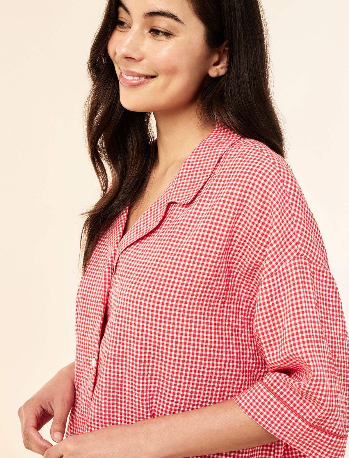 Seersucker Gingham Boxer PJ Set