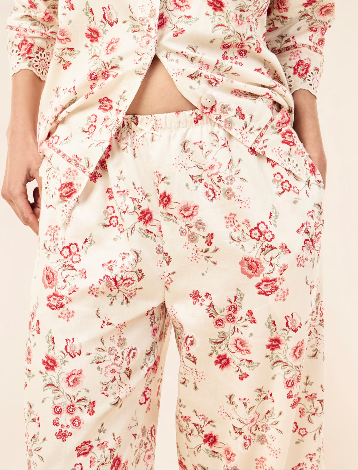 Border Floral Crop PJ Set