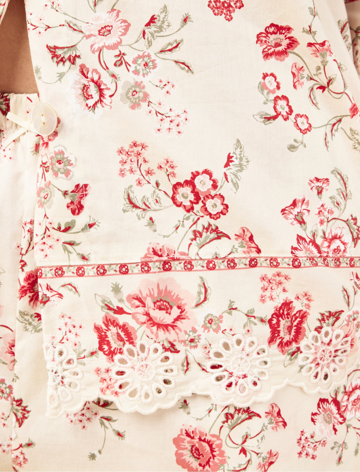 Border Floral Crop PJ Set