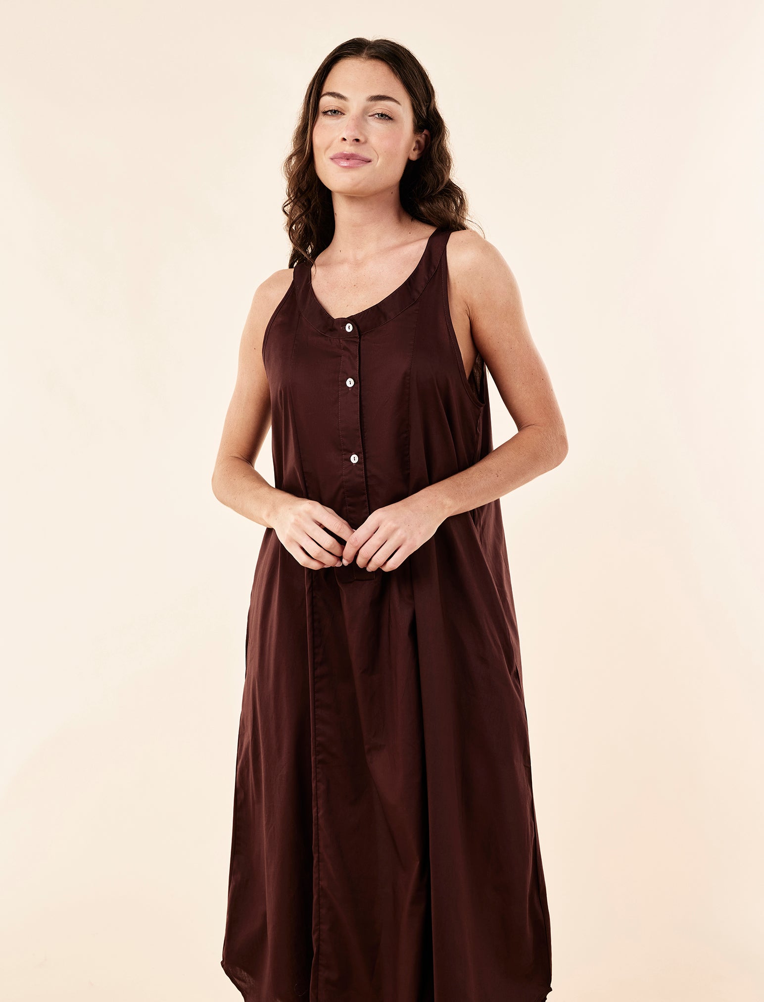 Gemma Madison Panel Front Maxi Nightie
