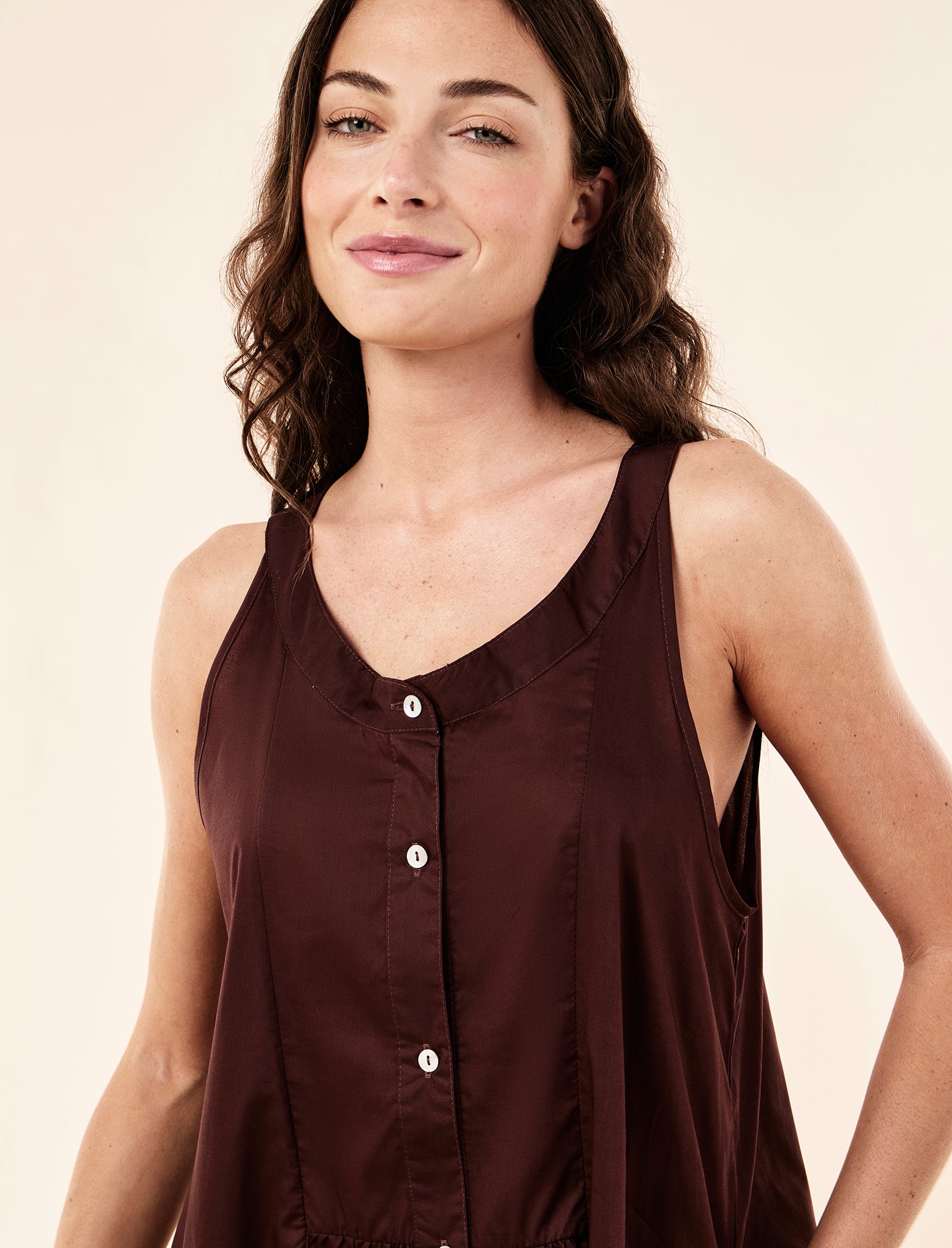 Gemma Madison Panel Front Maxi Nightie