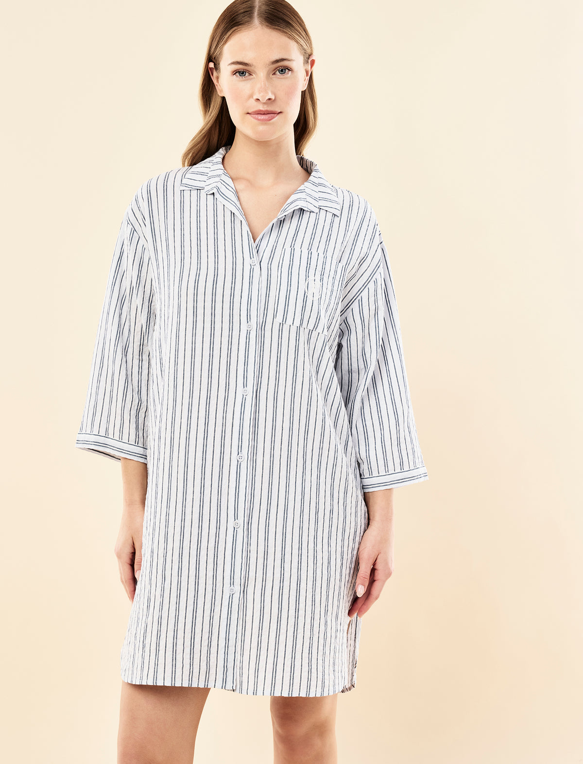 Karen Walker Seersucker Stripe Nightshirt