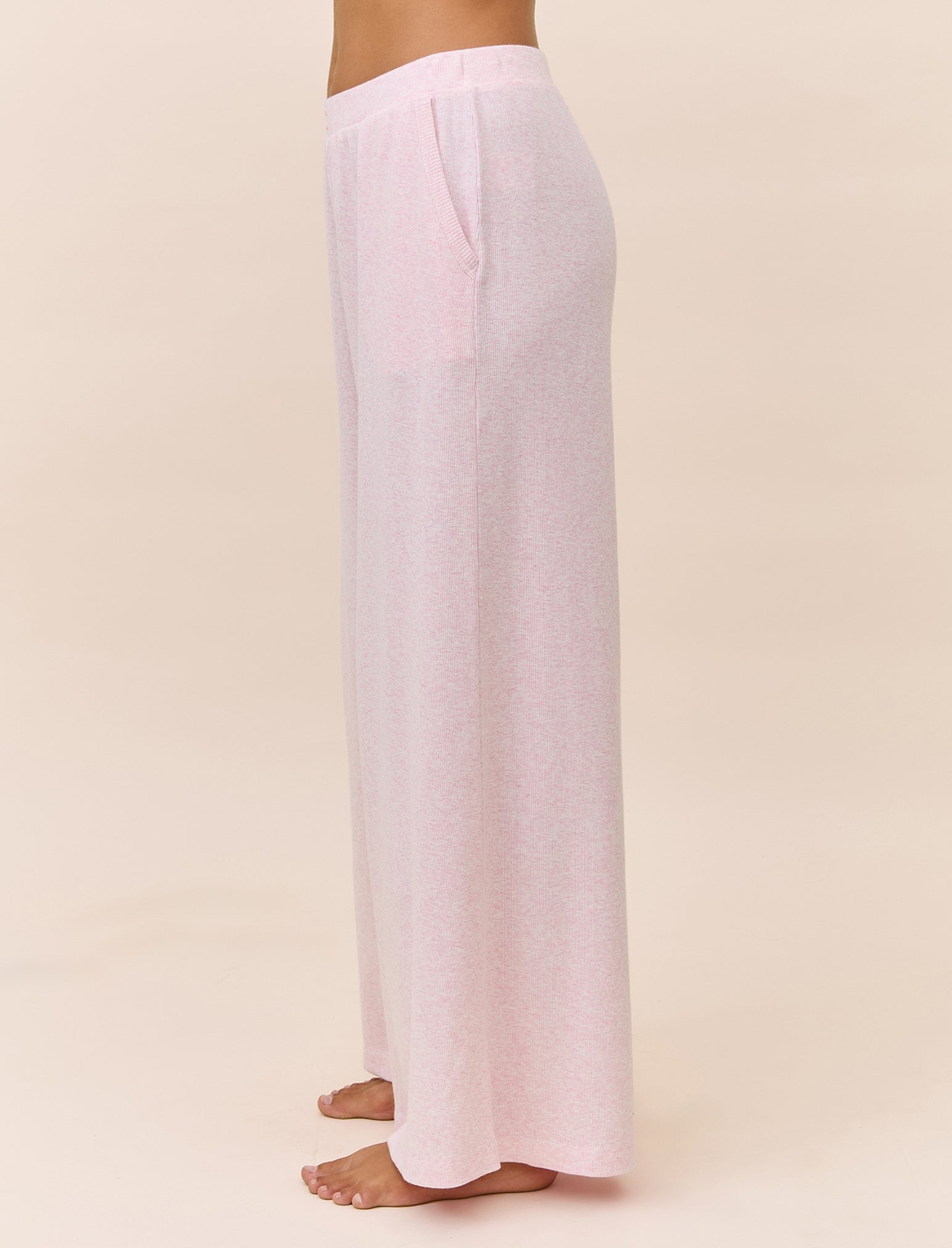 Soft Baby Rib Full Length Wide Leg Pant