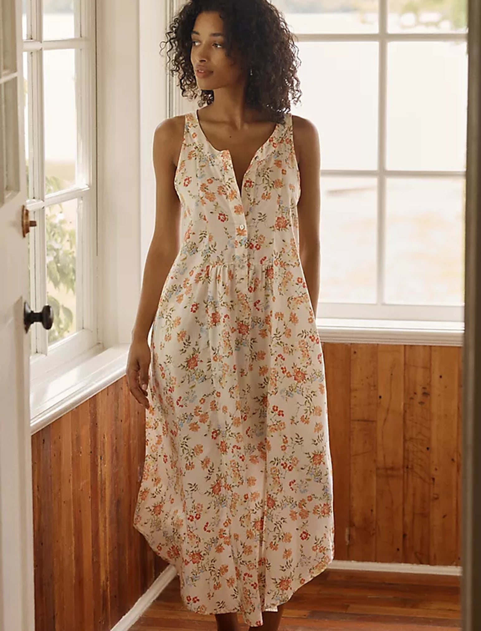 Amber Panel Front Maxi Nightie