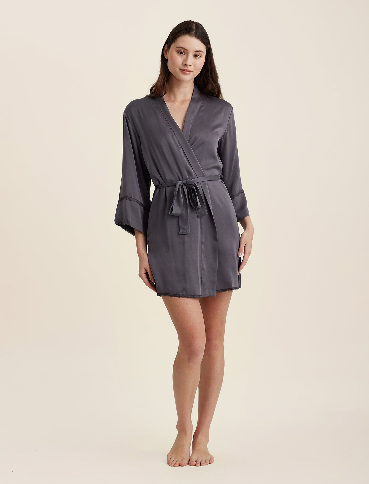 Pure Silk Short Robe
