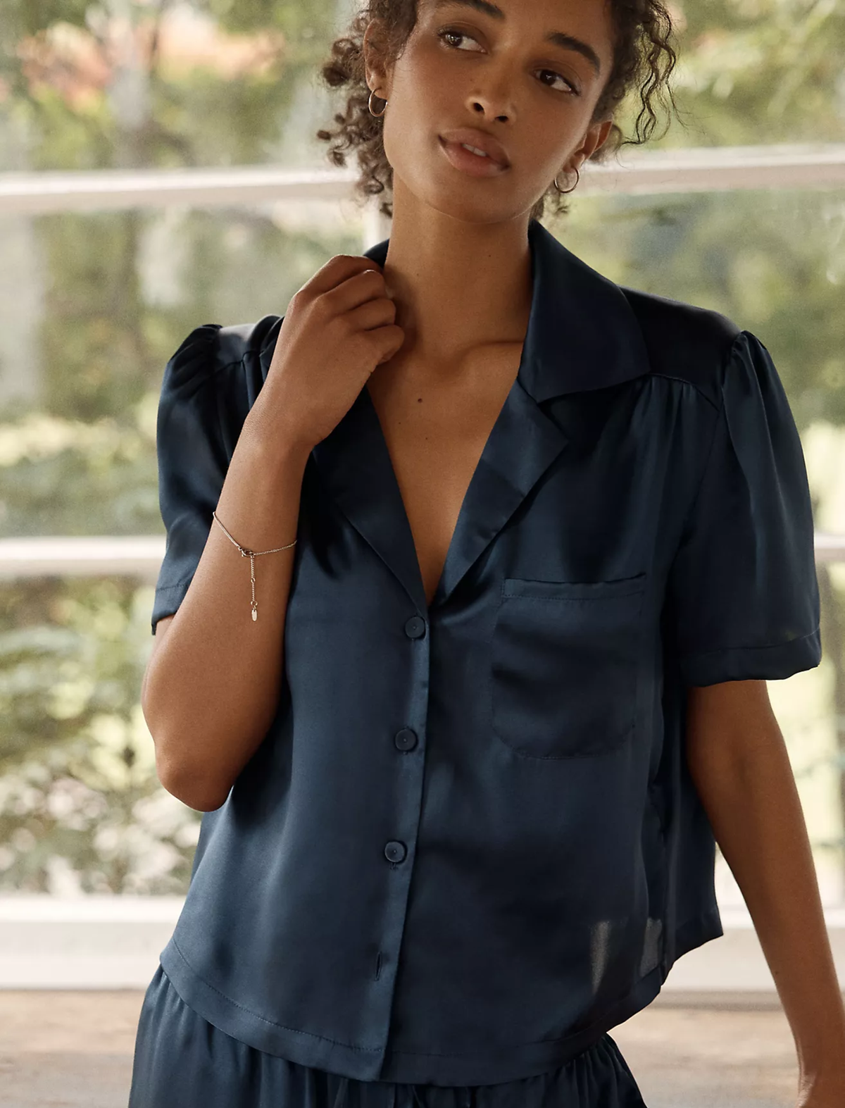 Audrey Mulberry Silk Crop PJ Set