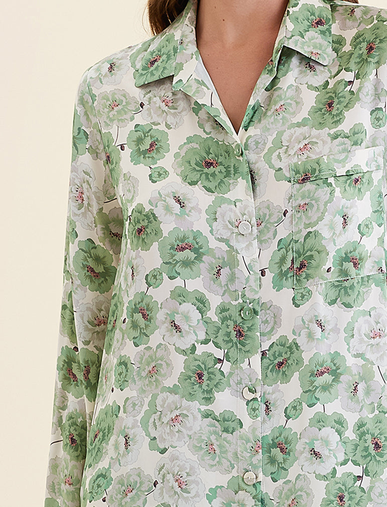 Florence Silk Full Length PJ Set