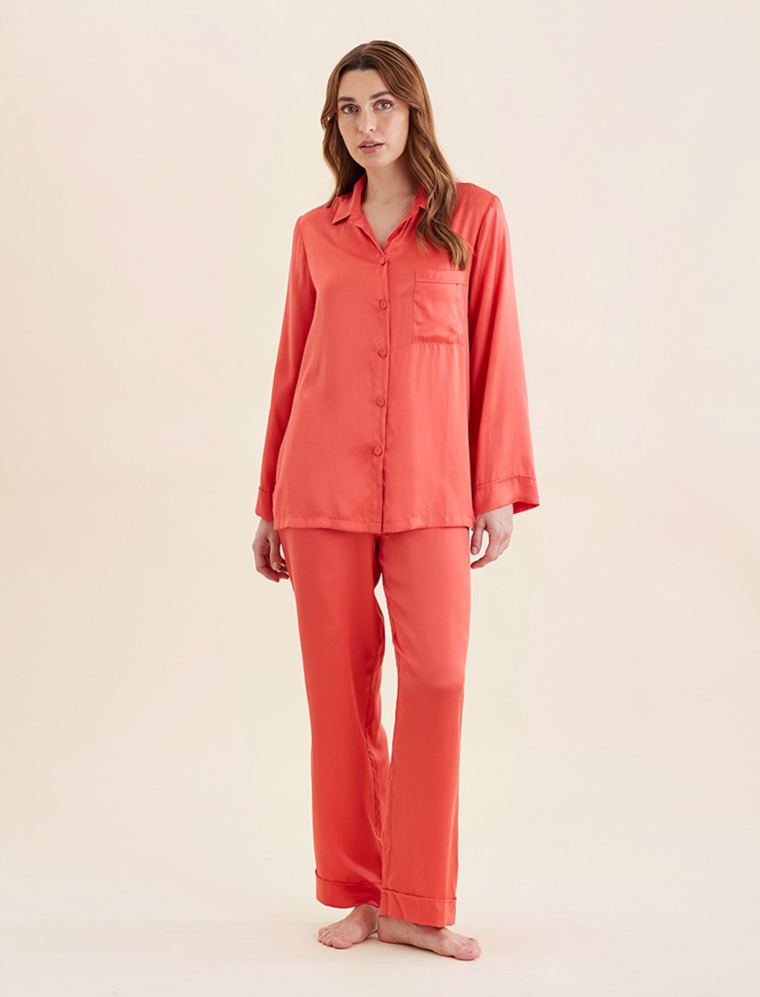 Audrey Washable Silk Full Length PJ - Main Image