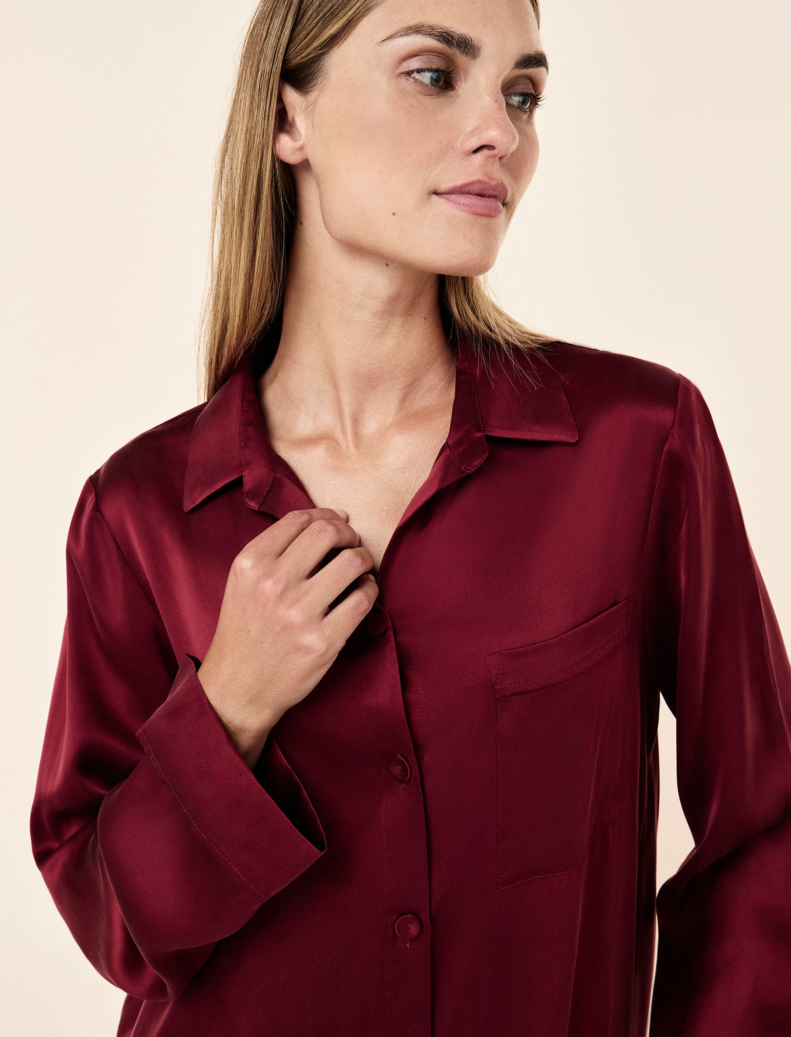 Audrey Washable Silk Full Length PJ Set