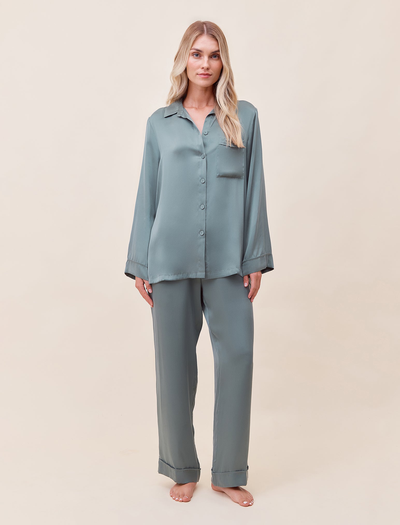 Audrey Washable Silk Full Length PJ