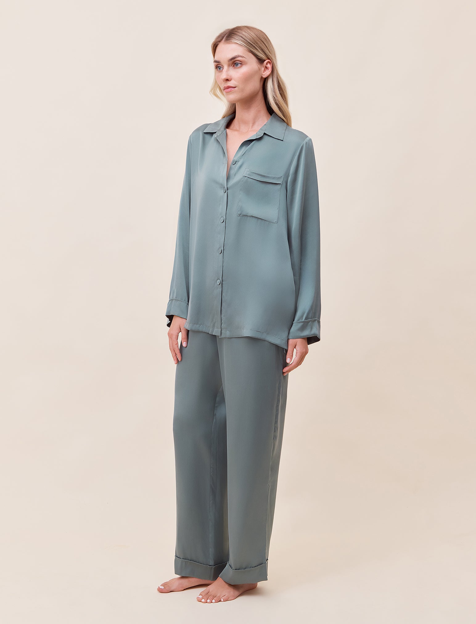 Audrey Washable Silk Full Length PJ