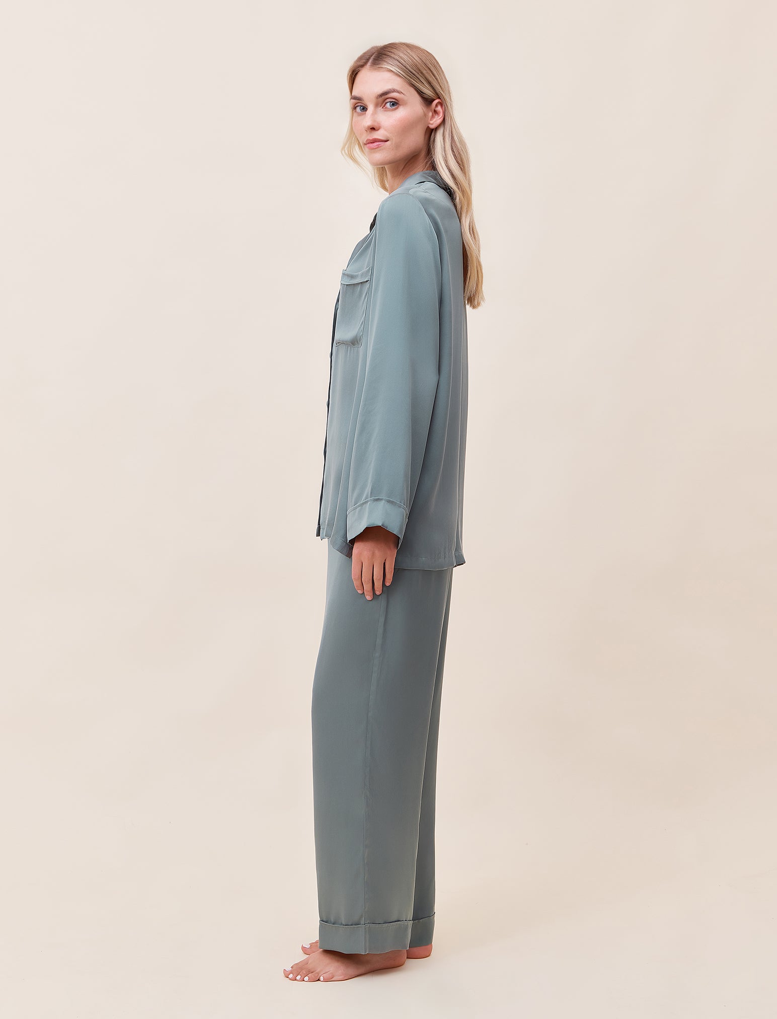 Audrey Washable Silk Full Length PJ