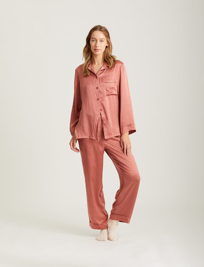 Audrey Washable Silk Full Length PJ