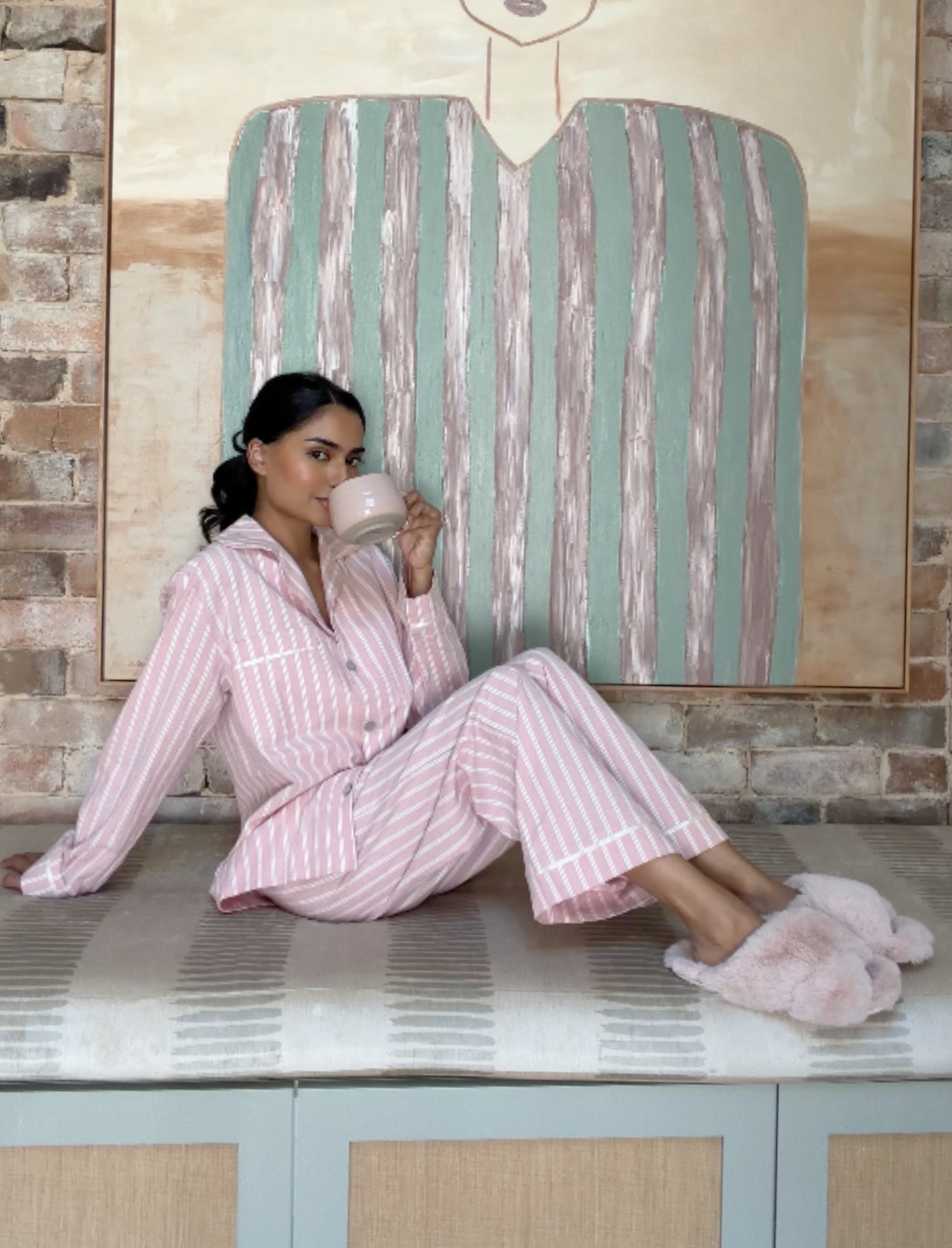 Organic Brushed Cosy Full Length PJ Set