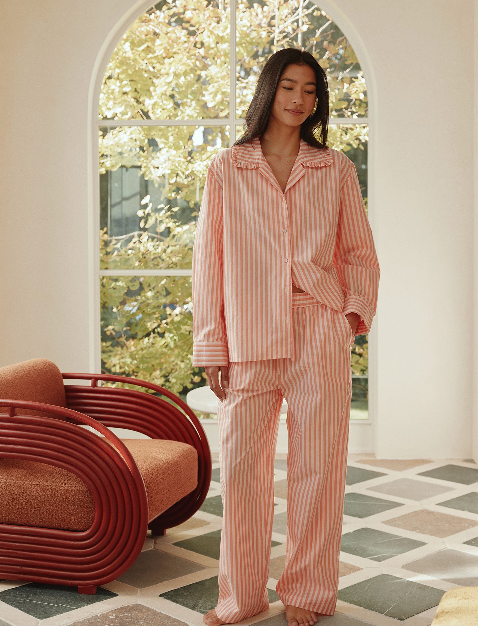 Butterscotch Stripe Full Length PJ Set
