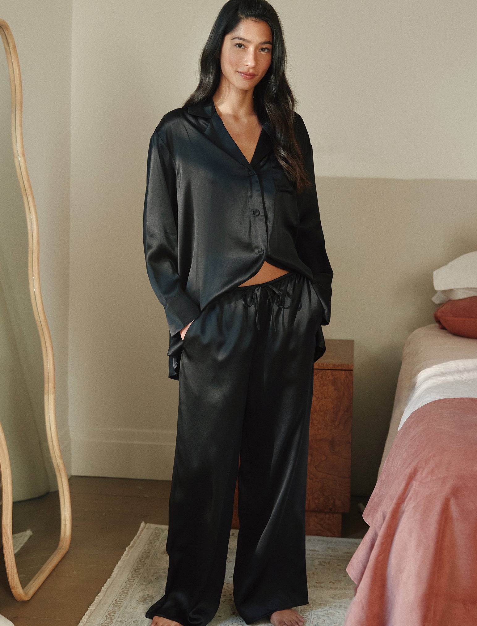 Pure Silk Wide Leg Pant