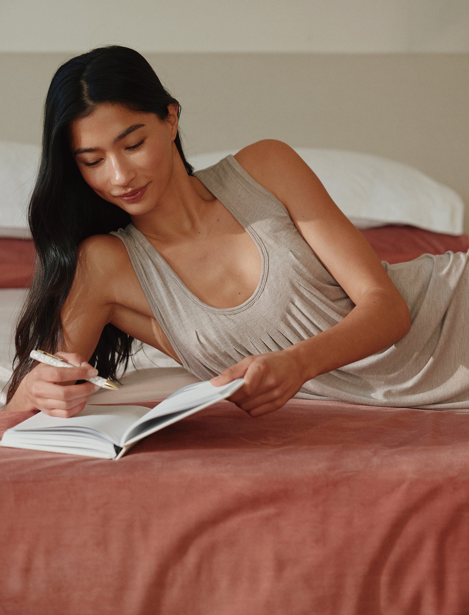 Kate Modal Soft Pleat Front Maxi Nightie