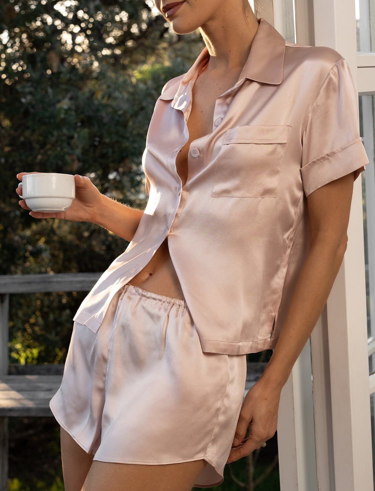 Audrey Washable Silk Boxer PJ Set