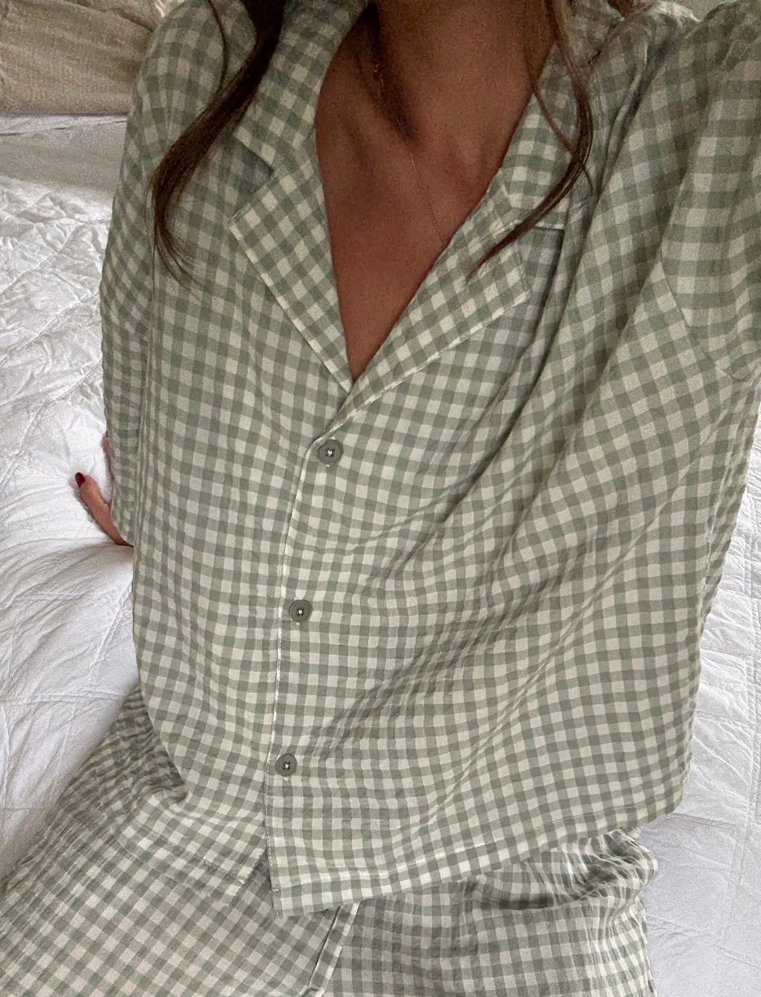 Seersucker Gingham Boxer PJ Set