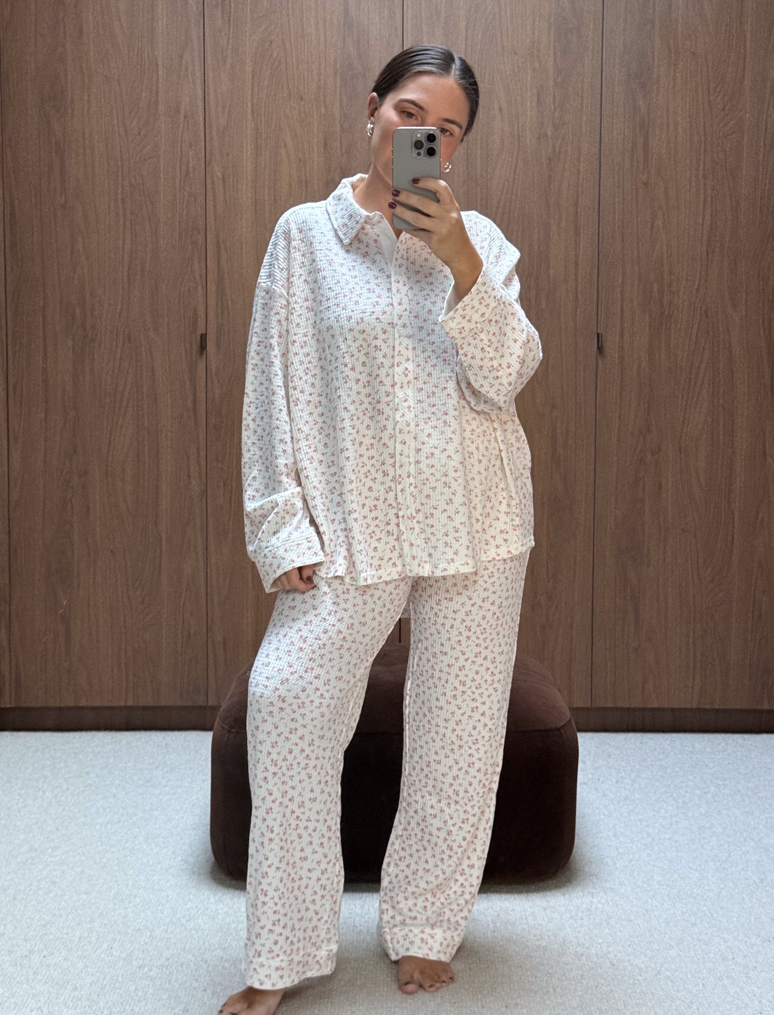 Super Soft Waffle Full Length PJ Set