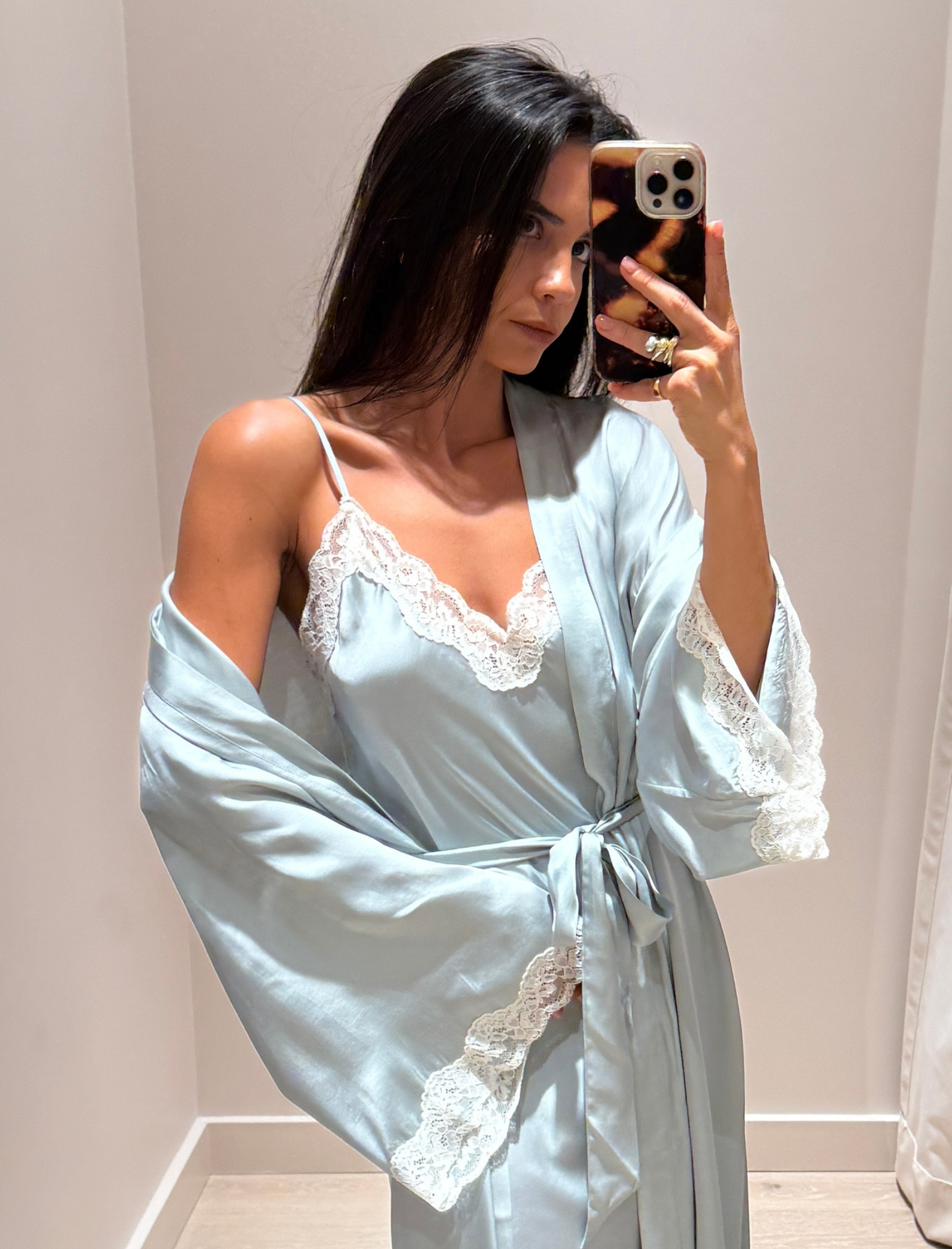 Annabelle Satin Lace Slip Nightie