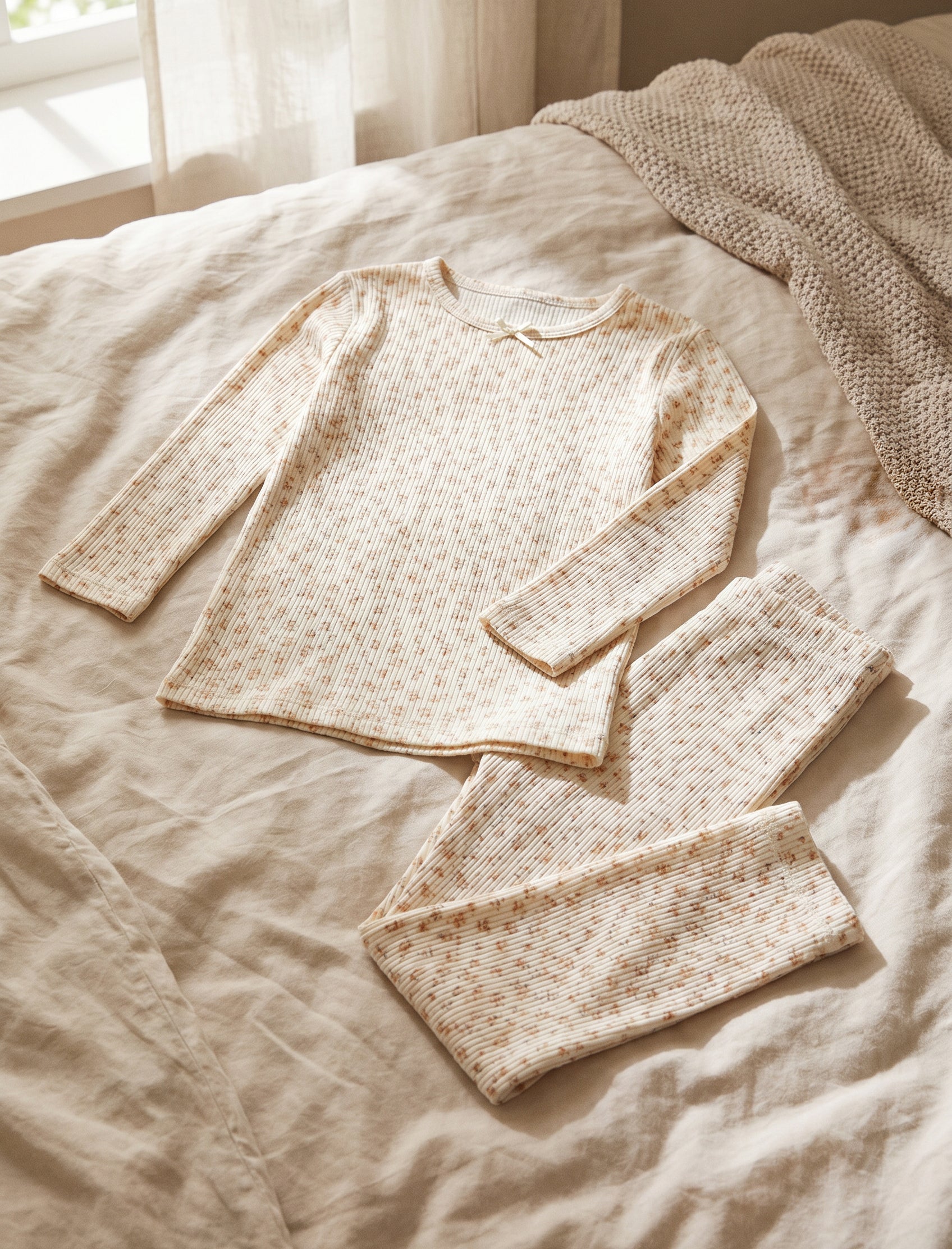 Kids Lottie Pointelle Full Length PJ Set