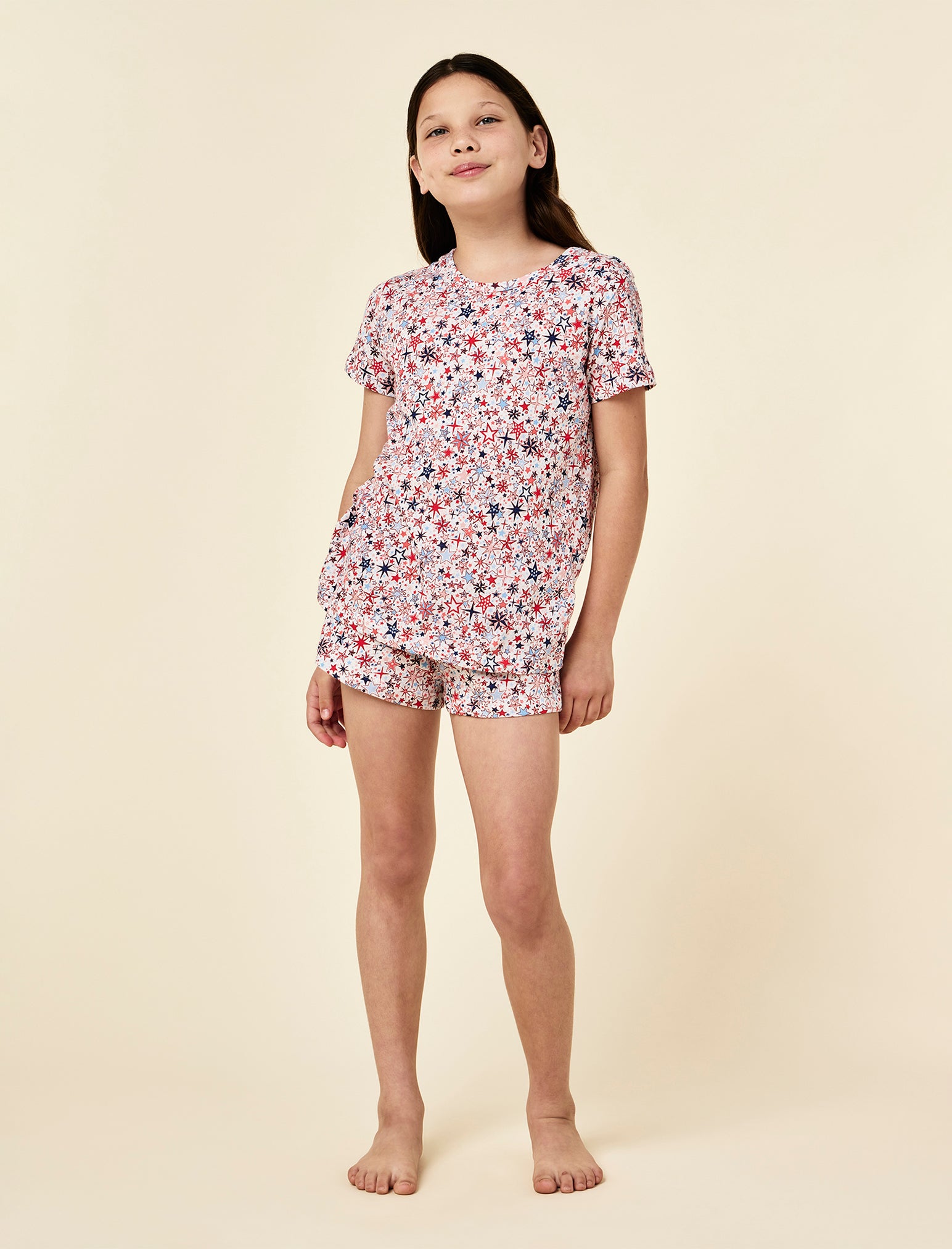 Kids Christmas Stars Knit Boxer PJ Set