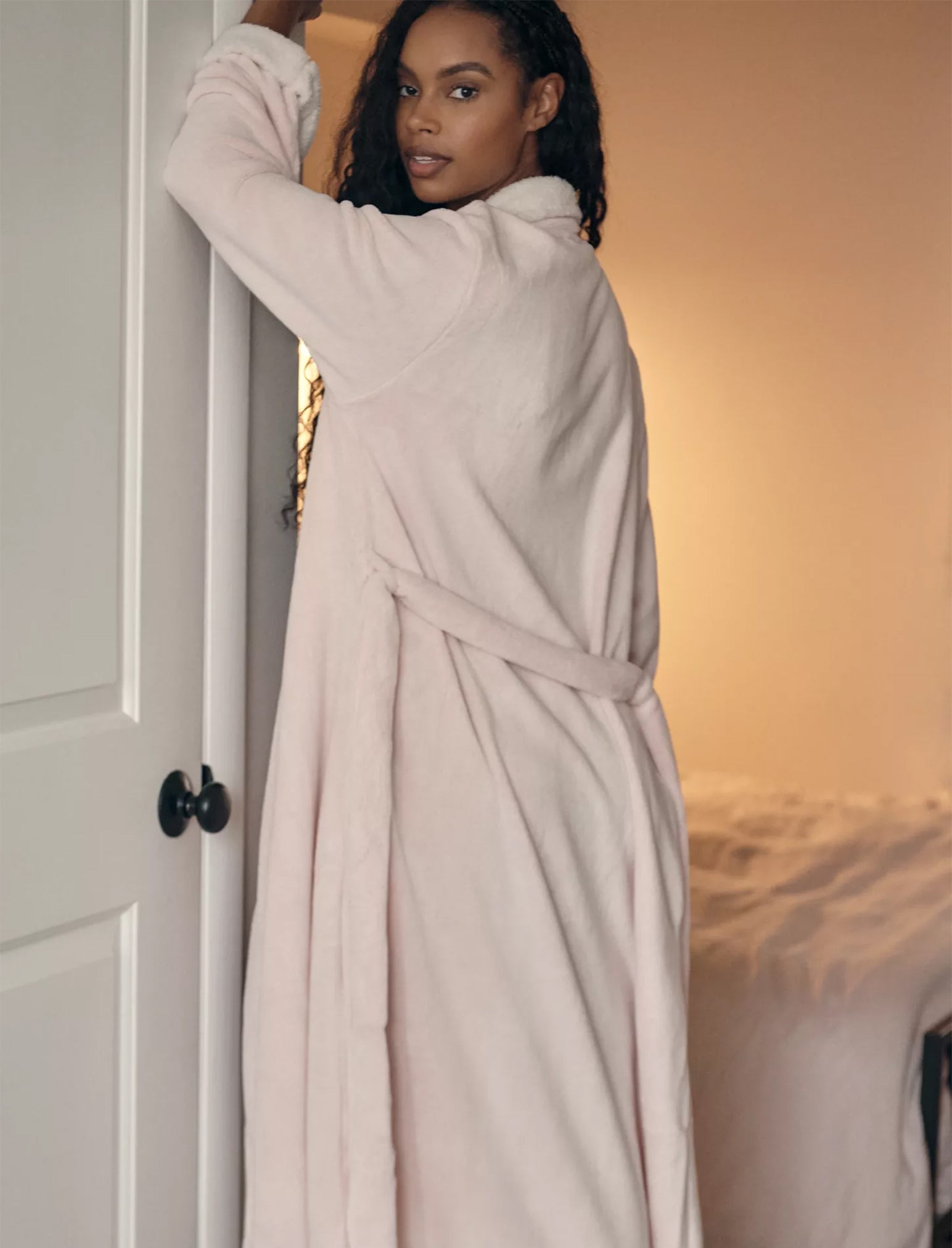 Plush Sherpa Robe & Sleep Mask